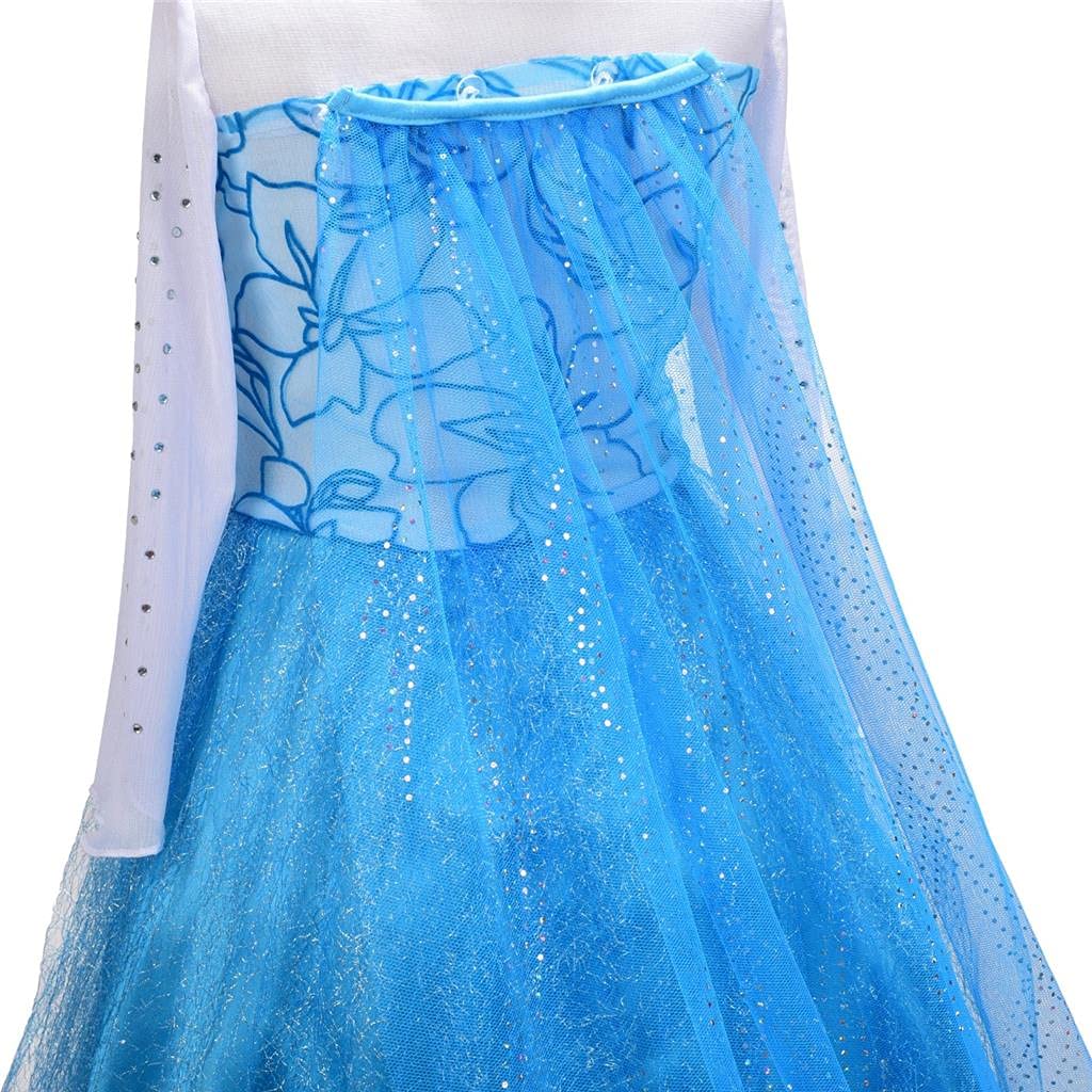 Elegant Daisy Toddler Girls' Ice Princess Dress Costume - Birthday, Halloween, Christmas Party Gown | Perfect for Princess-Themed Parties, Dress-Up Play & Special Occasions