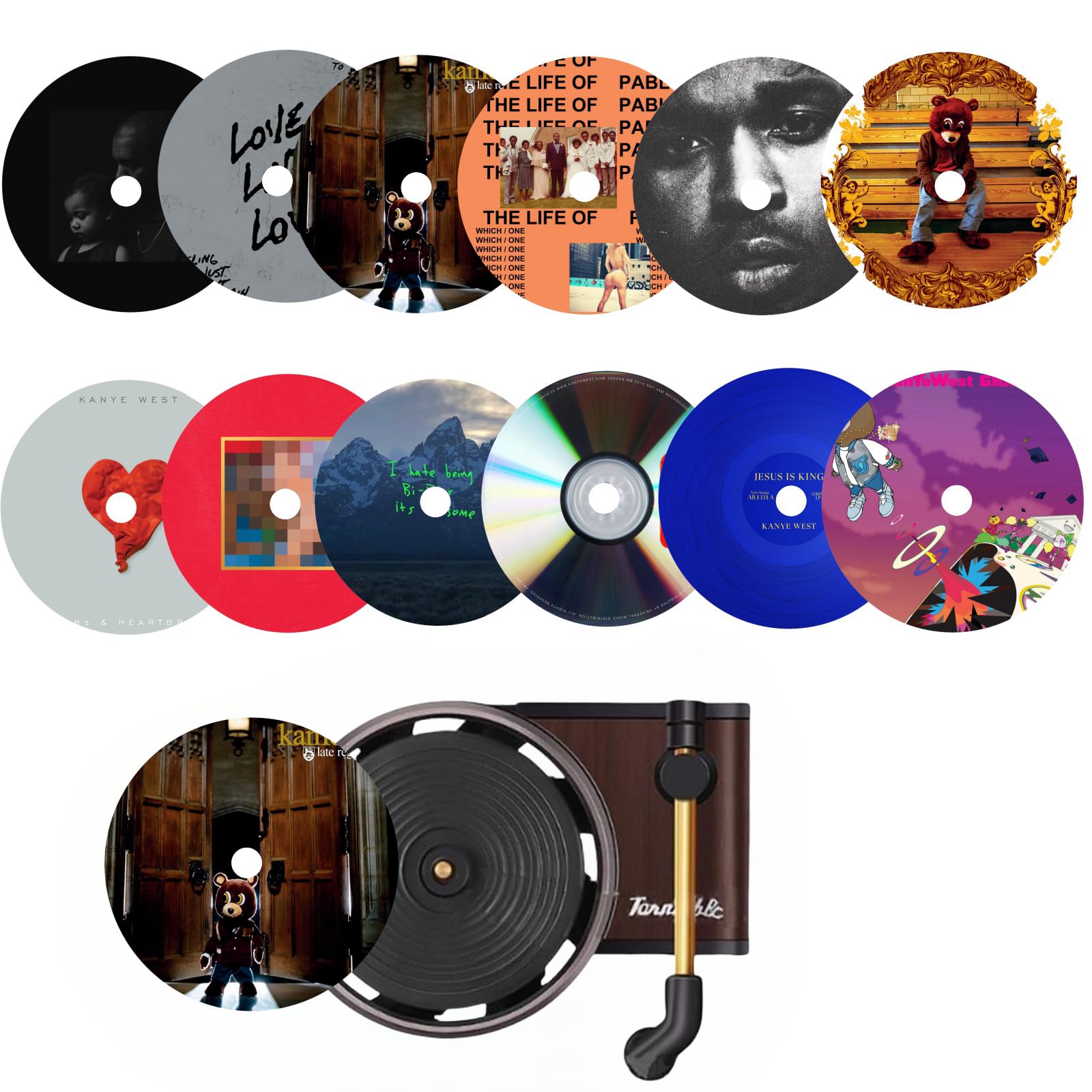 12-Piece Retro Vinyl Record Car Air Freshener Set - Car Vent Clip Diffusers & Album Cover Air Fresheners - Unique Car Accessories Gift for Music Lovers - Perfect for Road Trips & Office Decor