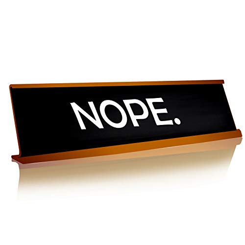 Engraved Funny Desk Name Plate - Personalized Office Name Sign for Desk, Custom Office Gift (Black) - Perfect for Coworkers, Bosses & Office Decor