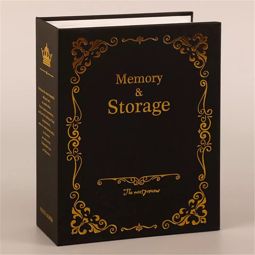 100-Pocket 6-Inch Photo Album - Black Scrapbook for Kids, 18x14x5cm Picture Storage Case | Perfect for School Projects, Family Memories & Creative Scrapbooking