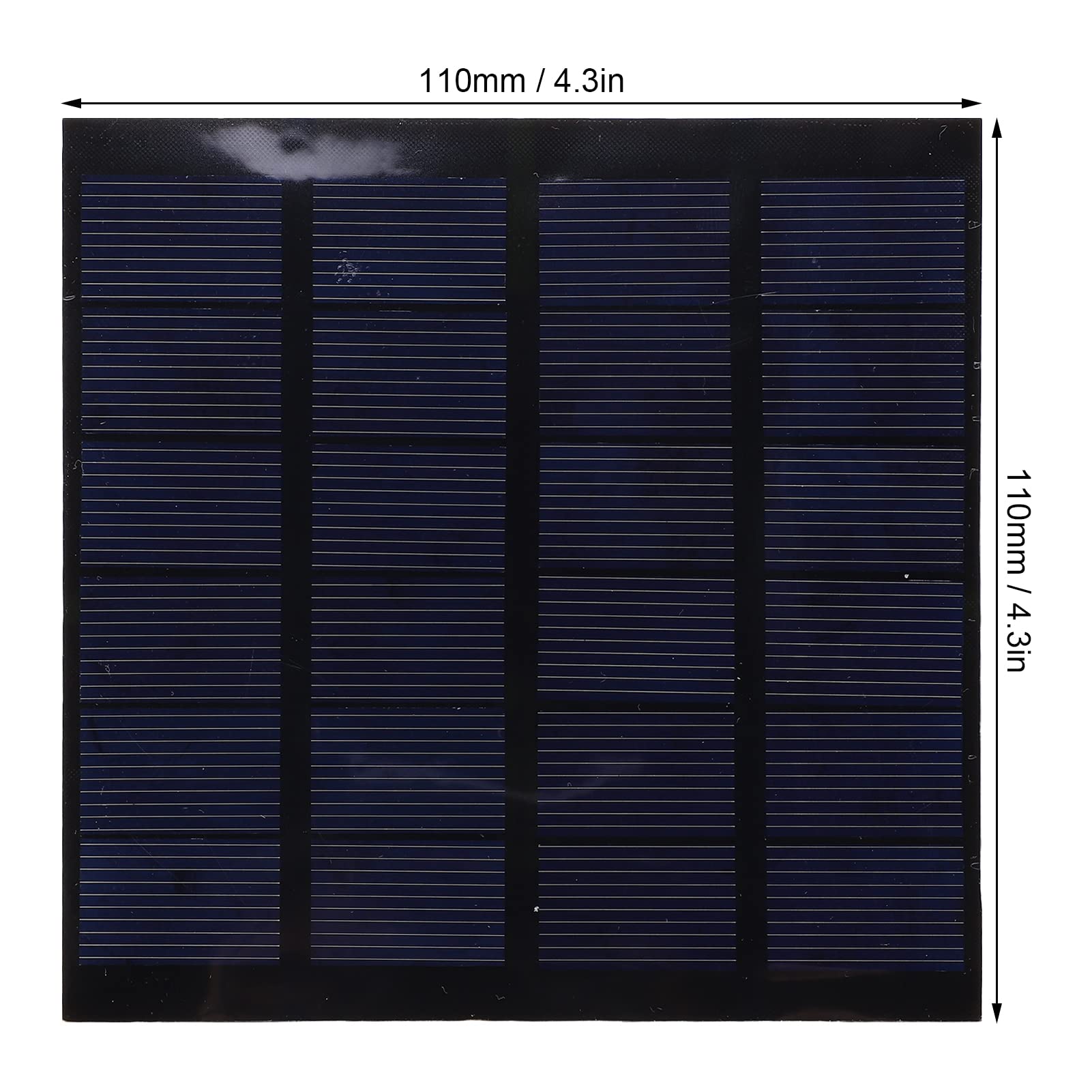 1.5W 6V High Efficiency Polysilicon Solar Panel - DIY Solar Charger Module with High Stability for Outdoor, Camping, RV & Emergency Power Supply