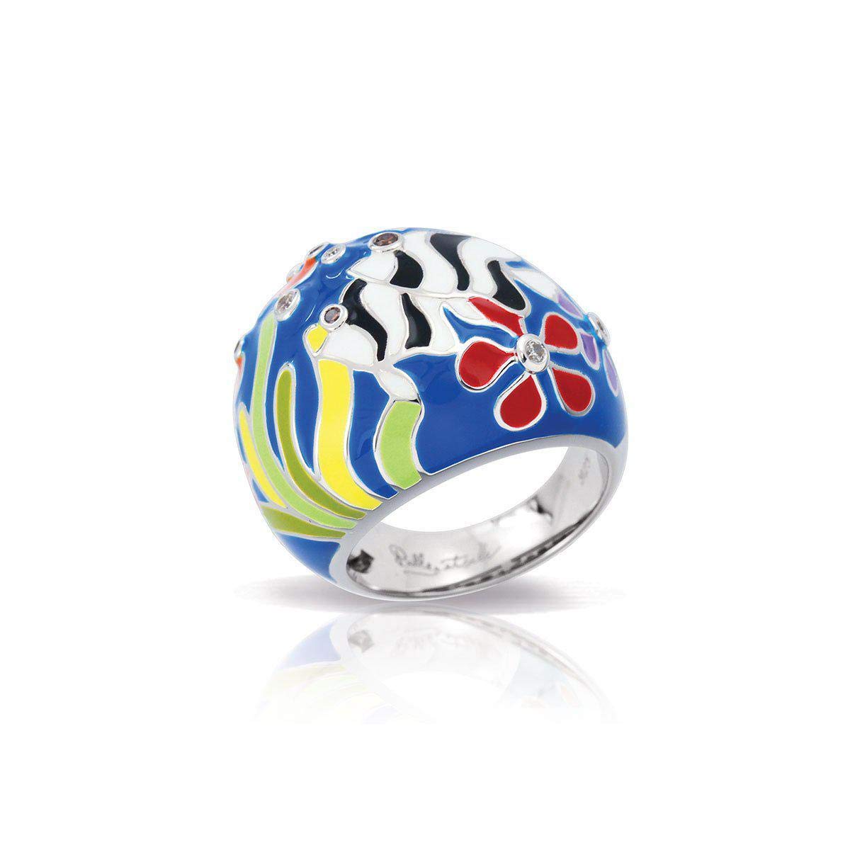 Belle Etoile Blue Angelfish Ring - Elegant Sterling Silver Jewelry for Women, Perfect Gift for Birthday, Anniversary & Valentine's Day | Ideal for Parties, Date Nights & Special Occasions