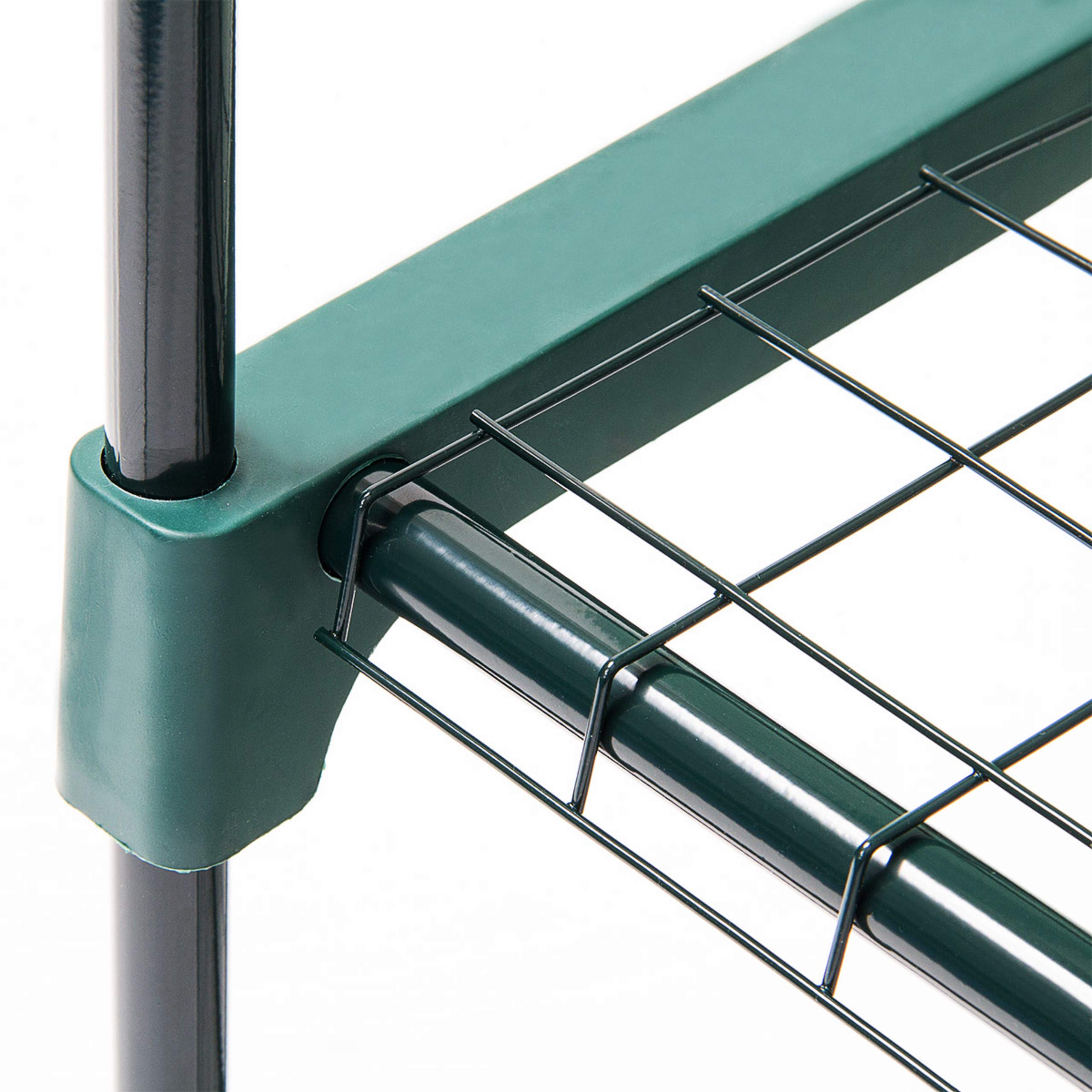 4-Tier Greenhouse Plant Stand - 60x46cm (23.6x18.1in) Heavy Duty Tear-Resistant Shelves for Indoor/Outdoor Gardening - Perfect for Seedlings, Herbs & Small Plants Growth Support
