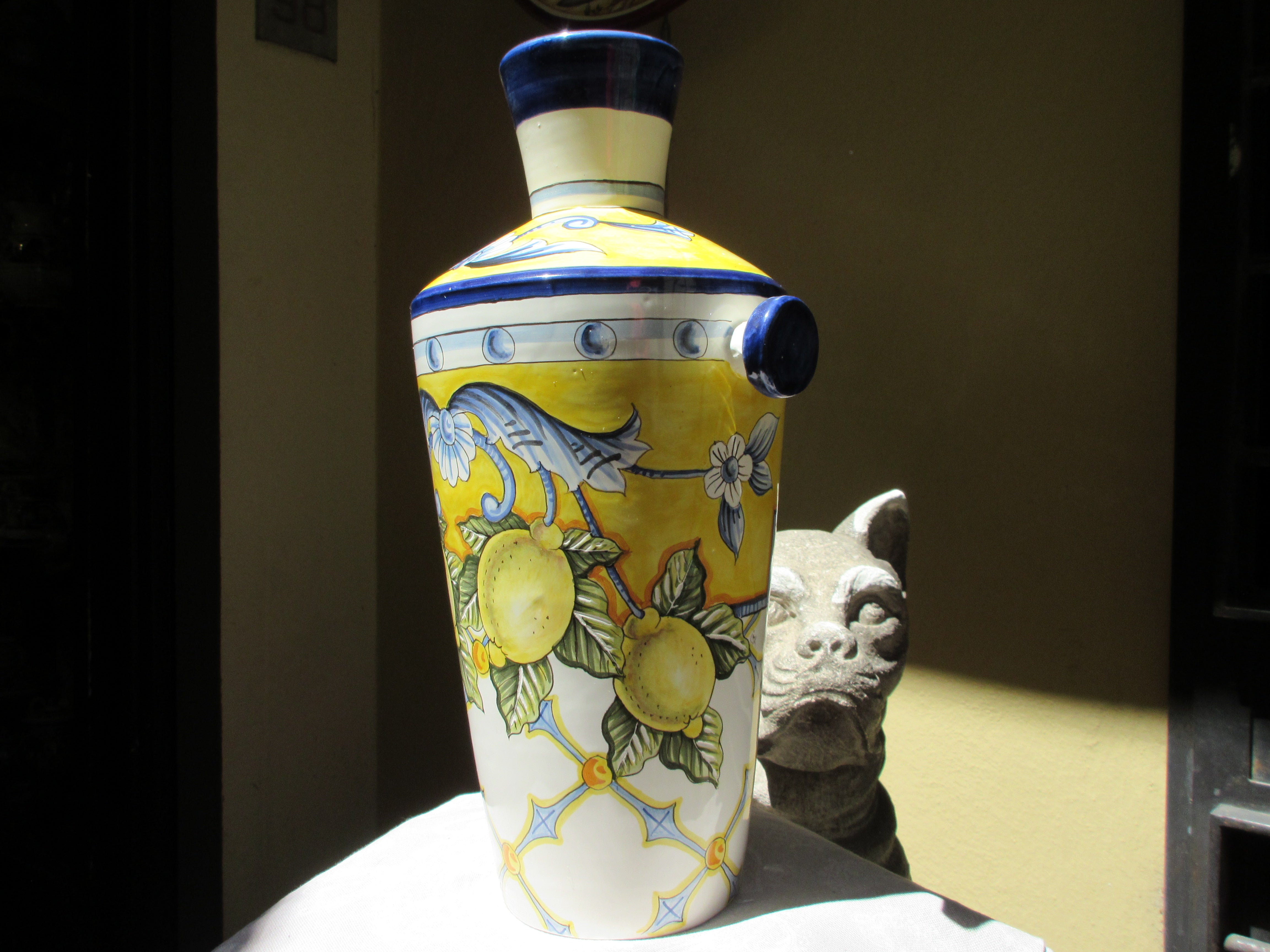 Handmade Tuscan Vase - Modern Shape & Traditional Design - Perfect for Home Decor, Wedding Centerpieces & Italian-Inspired Interiors