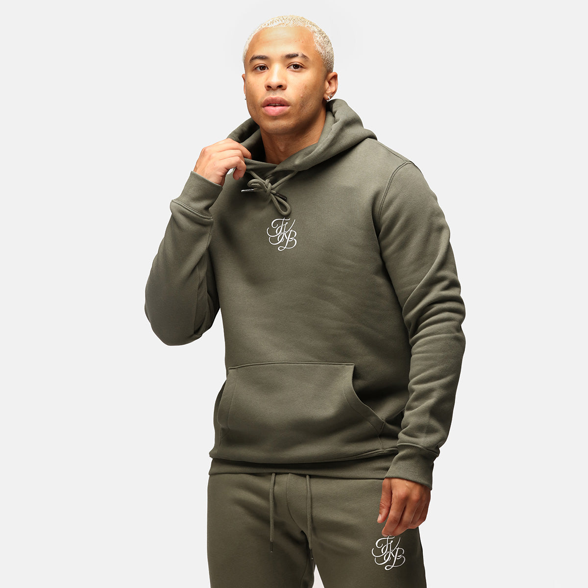 TKB Men's Organic Cotton Khaki Hoodie - Soft & Comfortable Pullover for Casual Wear, Outdoor Activities & Loungewear