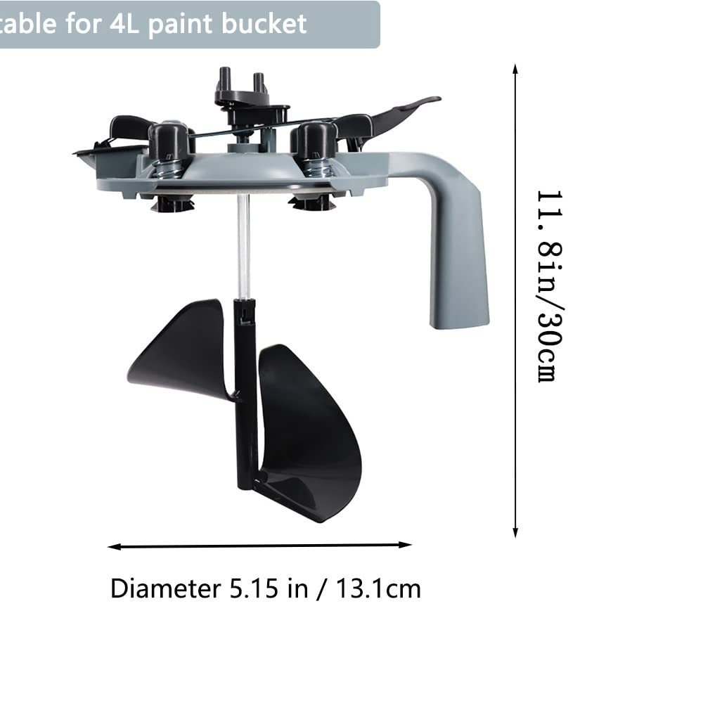 4L Paint Can Mixing Mate Lid - Hand-Crank Paint Mixer with Handle for Mess-Free Mixing | Perfect for Car Spray Paint & DIY Projects
