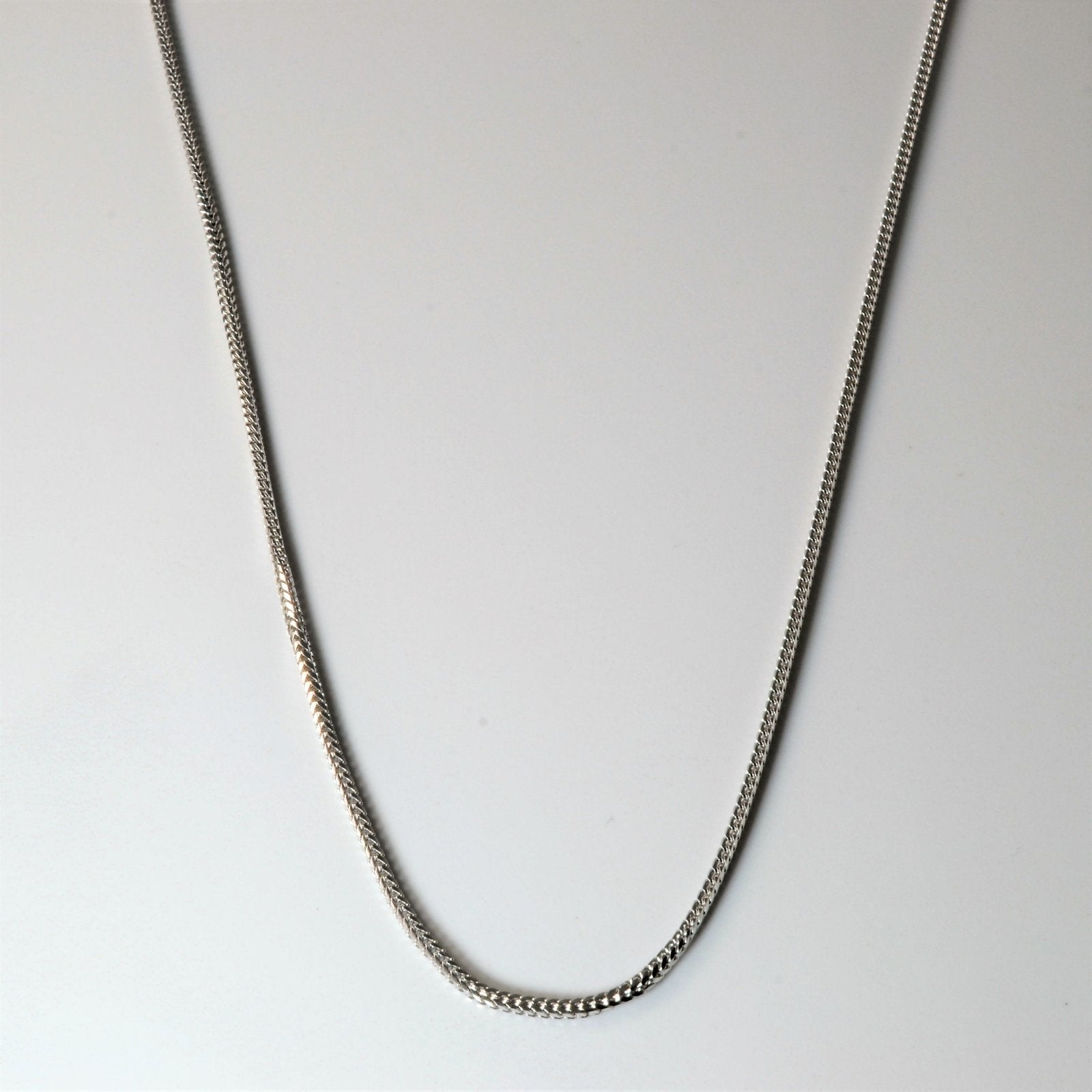 10K White Gold Wheat Chain Necklace 21 Inches - Elegant Jewelry for Women, Perfect for Everyday Wear, Gifts & Special Occasions