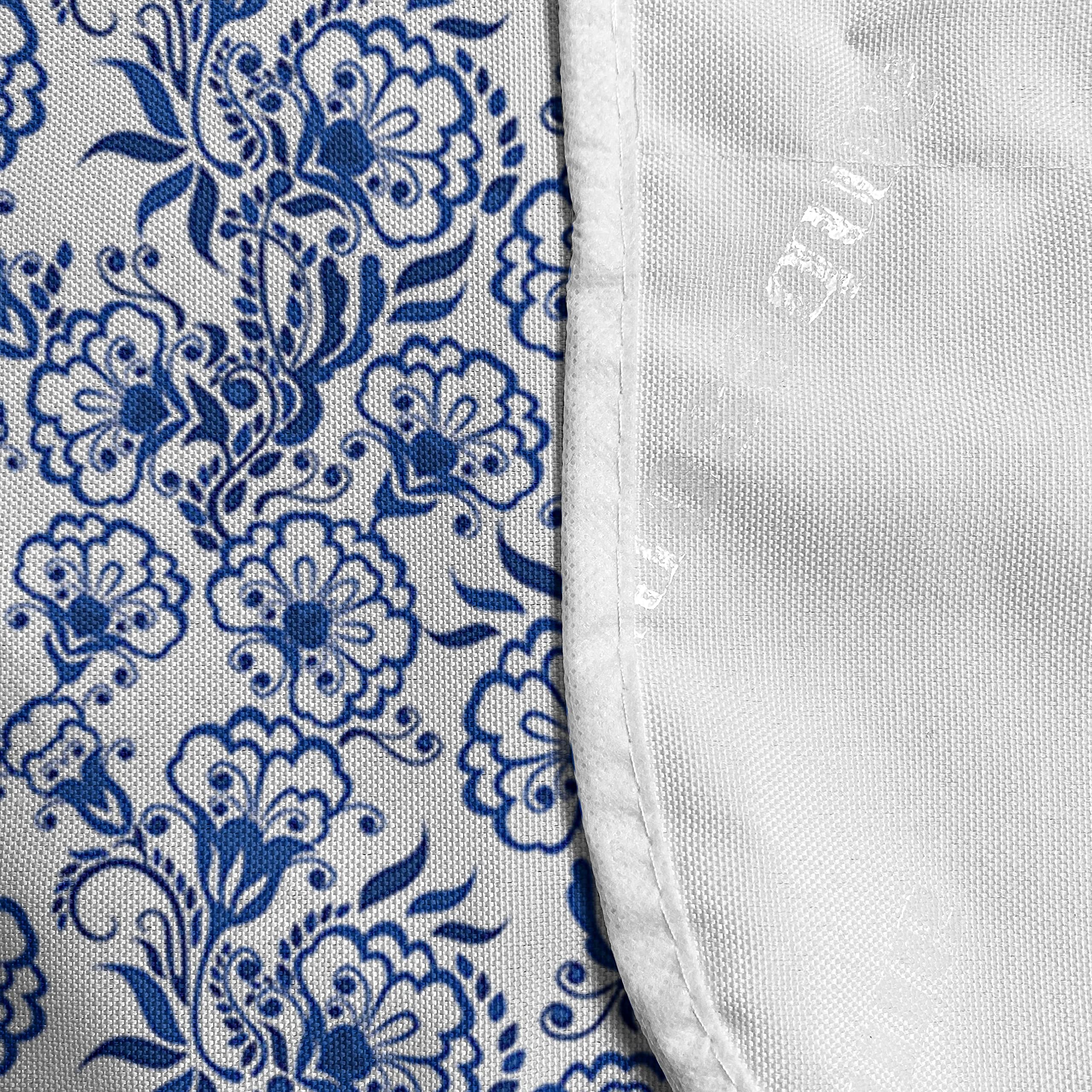 Ambesonne Blue Microwave Cover - Waterproof Kitchen Organizer with Pockets, Traditional Gzhel Floral Pattern in Cobalt Blue & White, 36