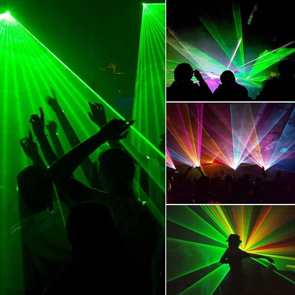 U'King DJ Laser Lights - 4 Beam RGBY LED Party Light with Sound Activation & DMX Control | Perfect for Dance Parties, Birthday Events, Bars, Pubs & Stage Lighting