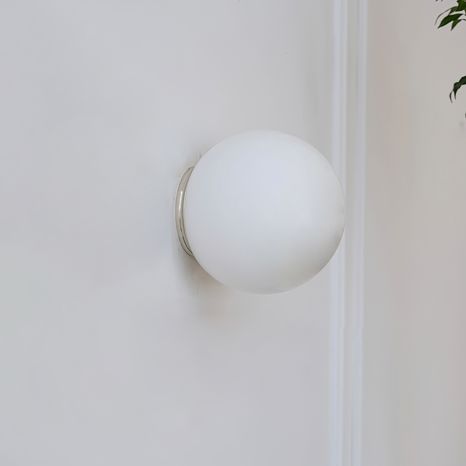 Modern Glass Mini Orb Wall Lamp - Elegant LED Sconce Lighting for Bedroom, Living Room & Hallway Decor - Dimmable Ambient Light Fixture