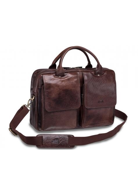 Mancini ARIZONA Double Compartment Business Briefcase for 15.6 Inch Laptop & Tablet - Stylish Work Bag for Office, Travel & Business Professionals