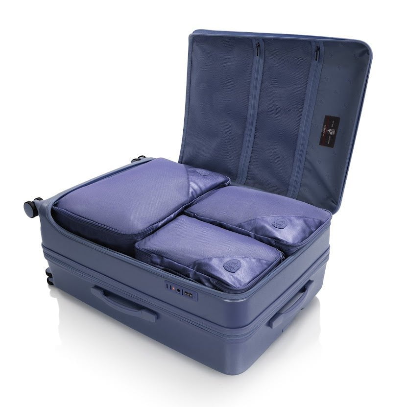 Heys EZ Fashion 30-Inch Large Checked Luggage Suitcase with Spinner Wheels - Perfect for International Travel & Long Trips