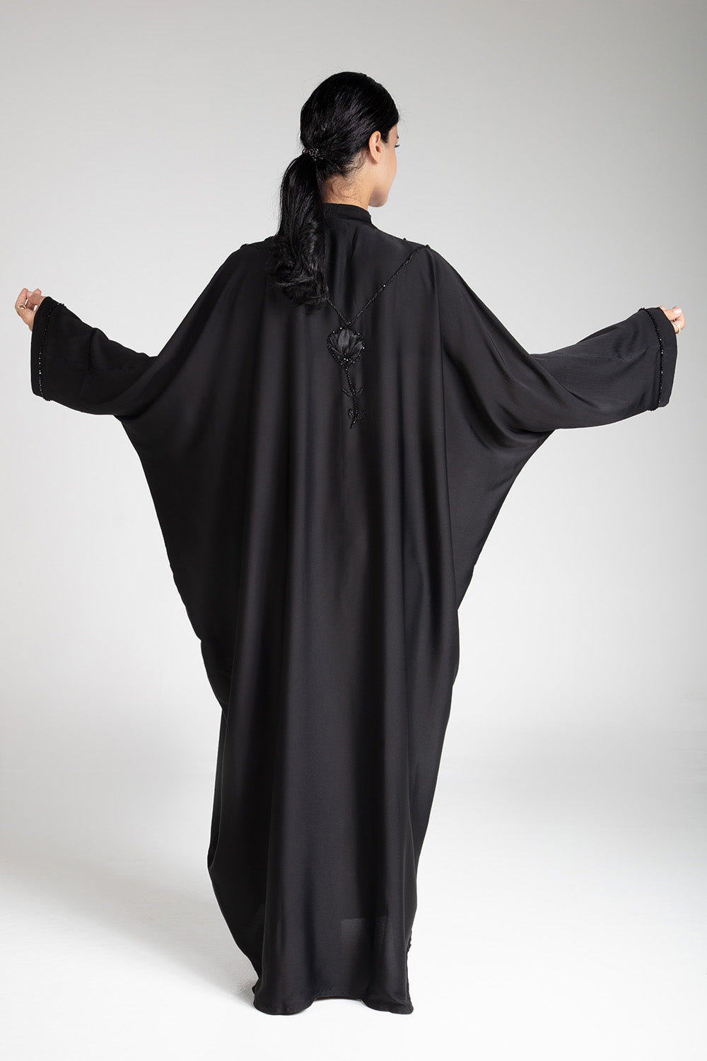 Elegant Celestial Drape Open Abaya - Modest Muslim Prayer Dress for Women - Perfect for Prayer, Mosque Visits & Special Occasions