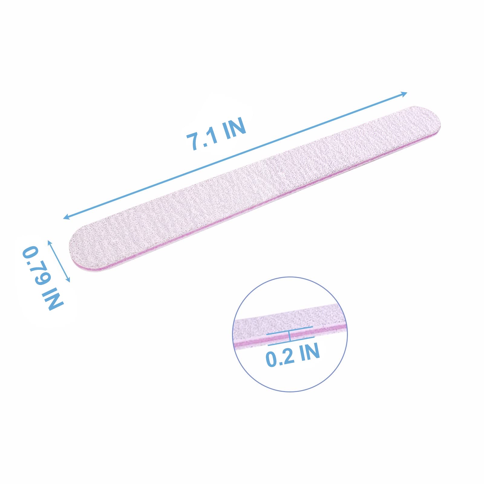 80/80 Grit Professional Nail Files (50 Pcs) - Double Sided Coarse Emery Boards for Acrylic Nails, Gel Nails & Natural Nails - Reusable Washable Manicure Tools for Salon & Home Use - Perfect for Nail Shaping, Smoothing & Polish Prep