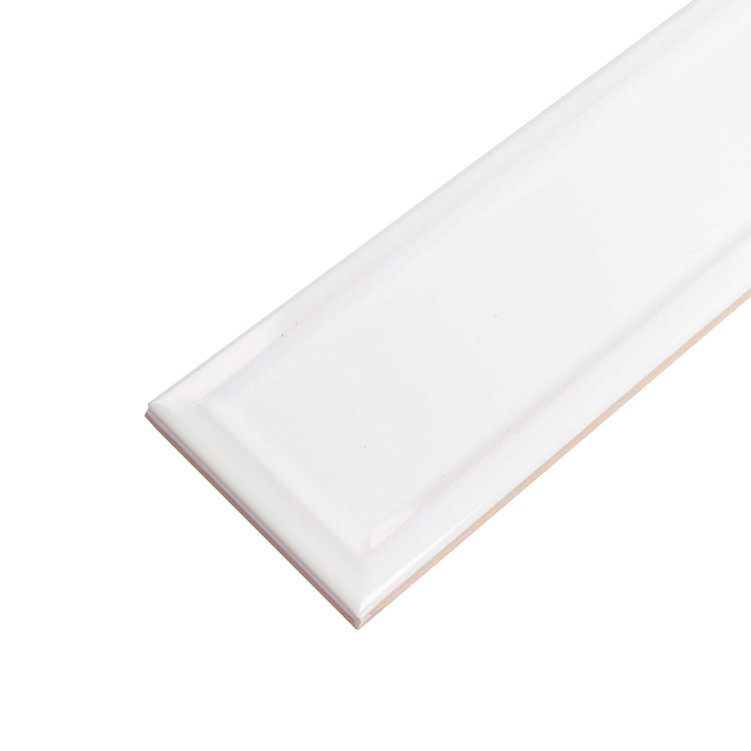 3D Ceramic Wall Tile 68x280mm Concave Glossy White - Perfect for Kitchen Backsplash, Bathroom & Modern Interior Design