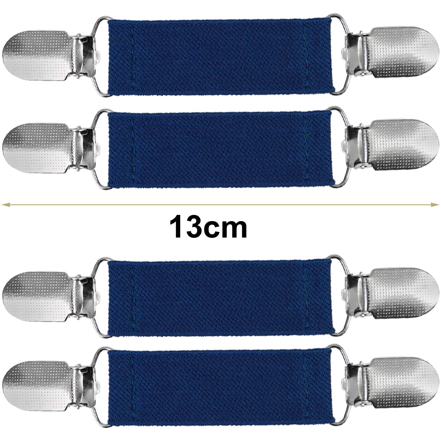 Ruisita 12pcs Stainless Steel Dress Clips - Secure Gloves & Garments for Work & Sports