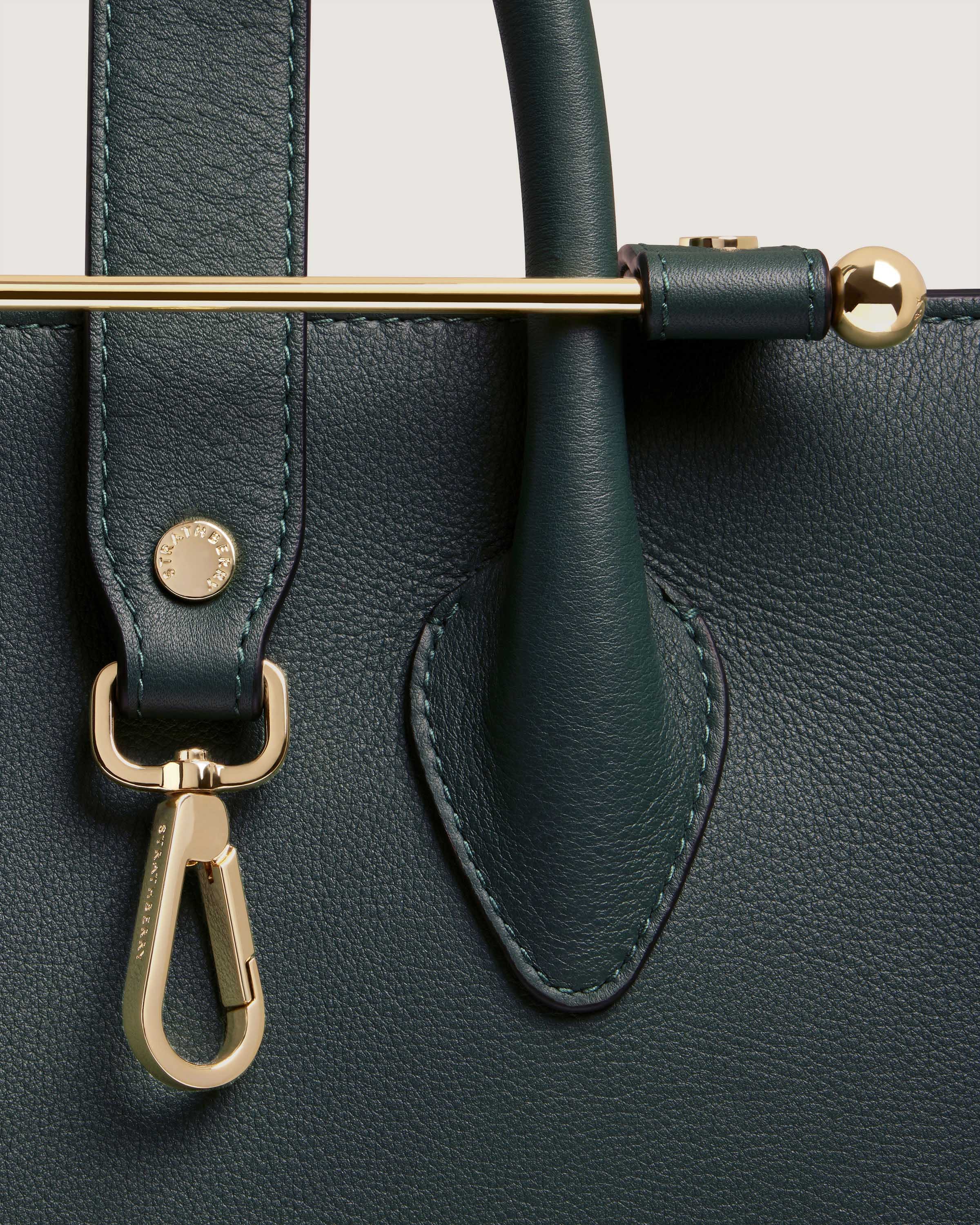 Stylish Midi Tote Bag in Bottle Green | Fashionable Crossbody Handbag for Women | Perfect for Work, Travel & Everyday Use