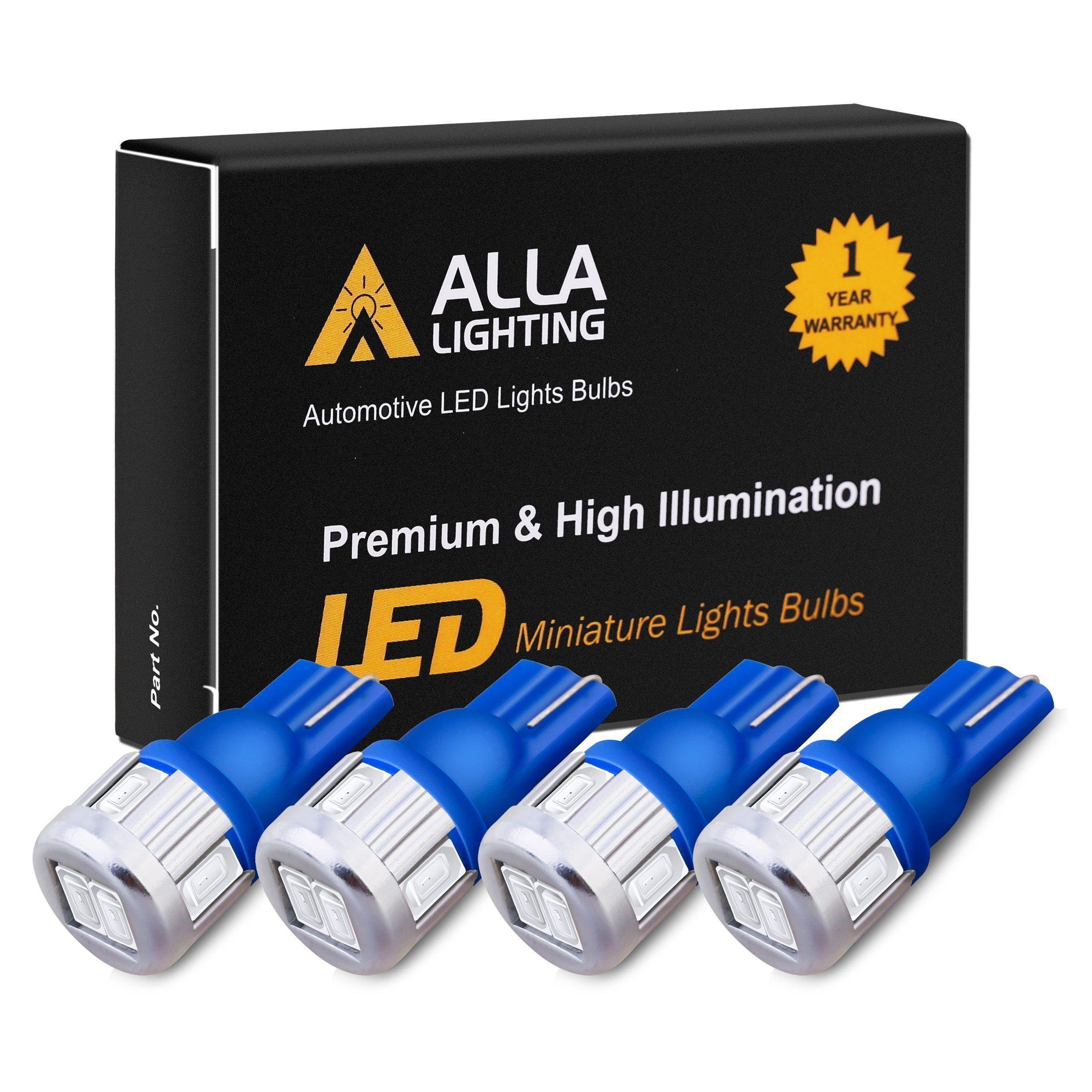 T10 194 168 LED Bulbs - 5630 SMD W5W 2825 Super Bright White Light - Perfect for Car Interior, Dashboard, License Plate & Dome Lights