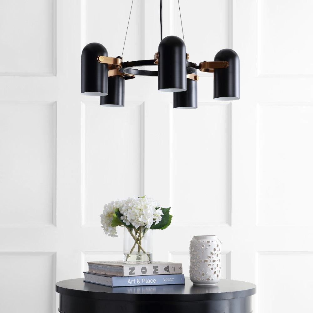 Eugenio Adjustable Metal LED Chandelier - Modern Dimmable Ceiling Light Fixture for Dining Room, Bedroom & Living Room Decor