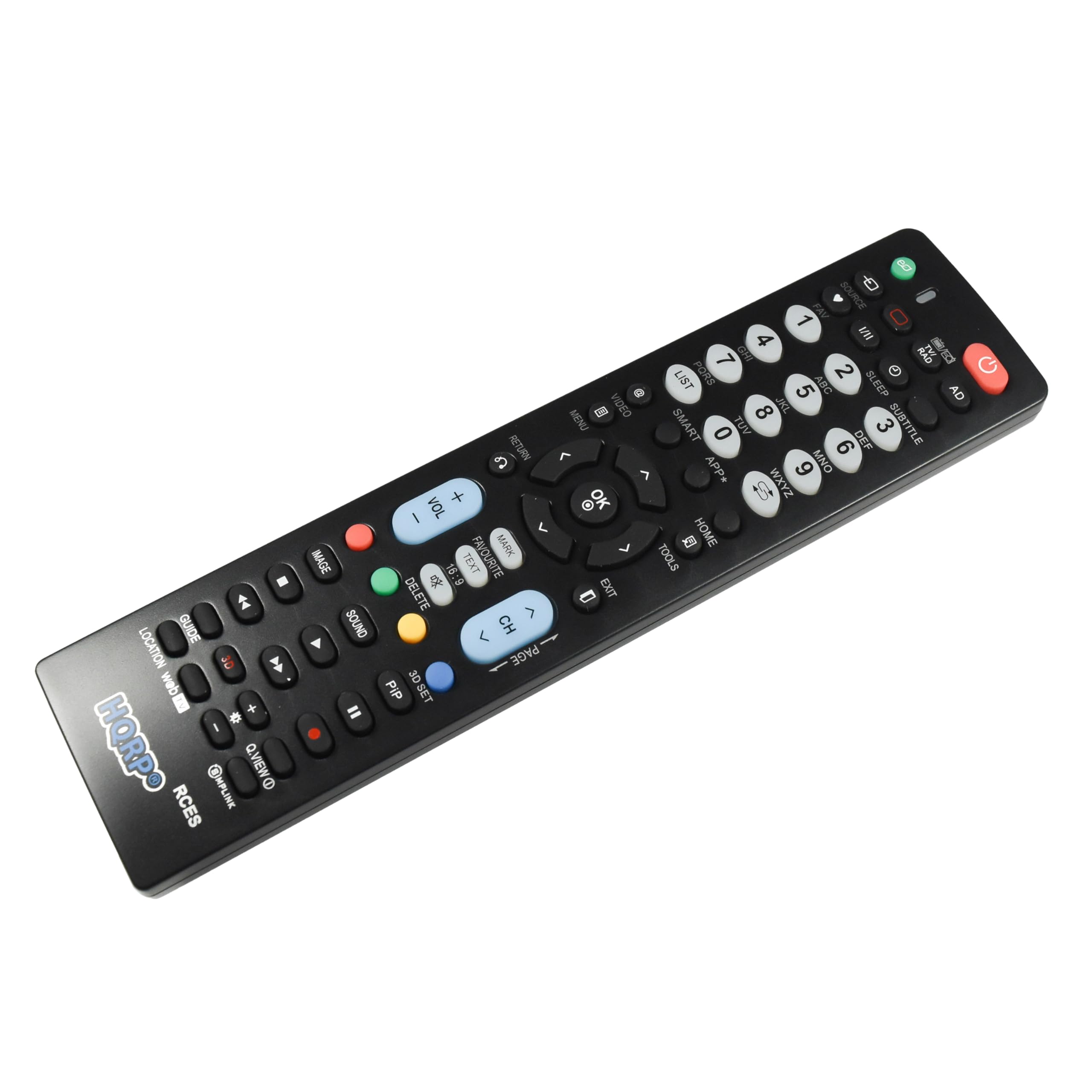 HQRP Universal Remote Control Compatible with LG 42PM1M 42PM3MV 42PM4M 42PC1DA 42PC3D Series LCD LED HD Smart TVs - Works with 1080p, 3D & 4K Ultra HD TVs - Perfect for Home Theater & Entertainment Systems