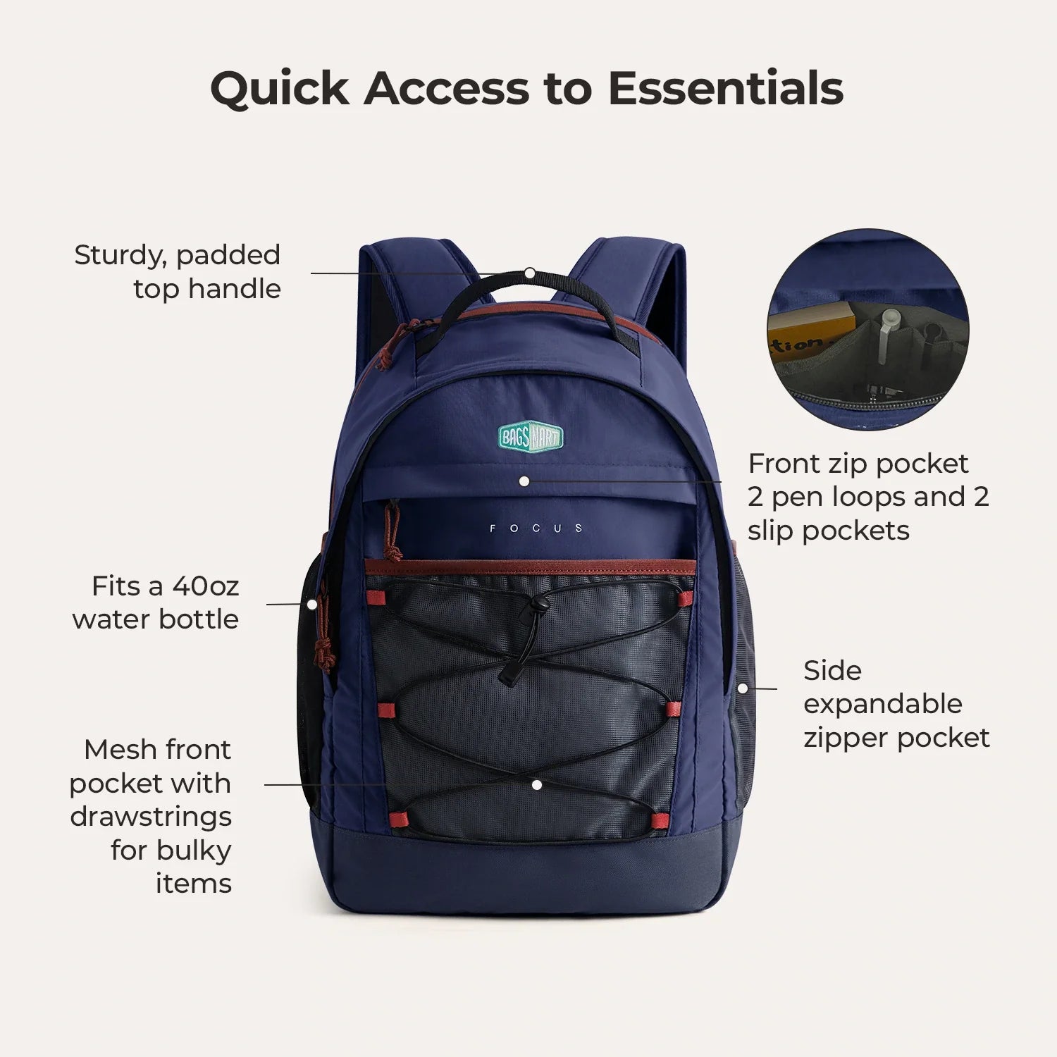 15.6 Inch Laptop Backpack for Men & Women - Waterproof Travel Backpack with USB Charging Port - Perfect for Work, School, and Business Trips