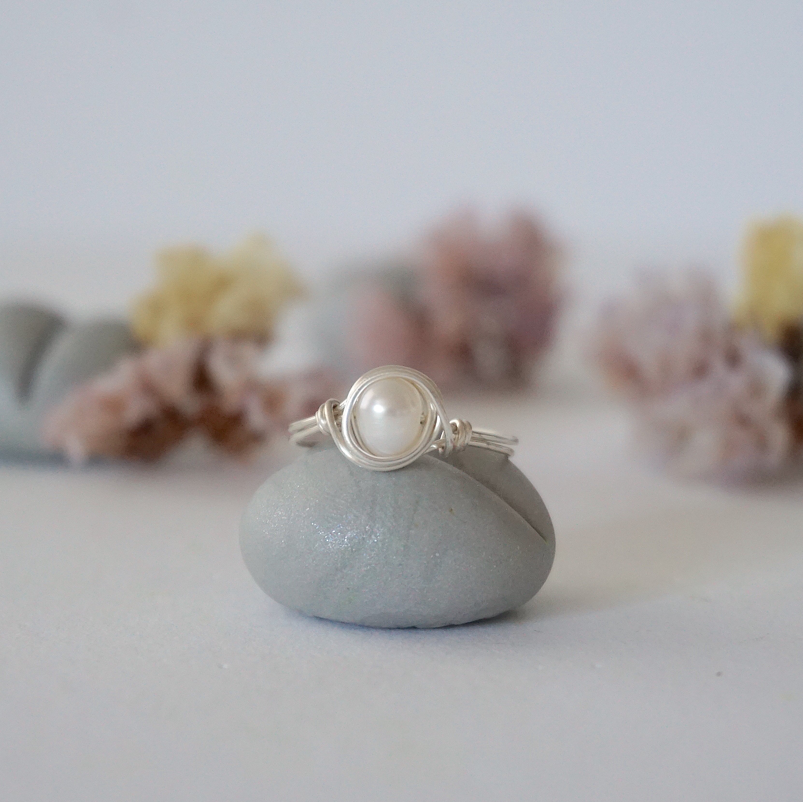 Elegant Classic Pearl Ring in Sterling Silver for Women - Perfect for Weddings, Anniversaries & Special Occasions