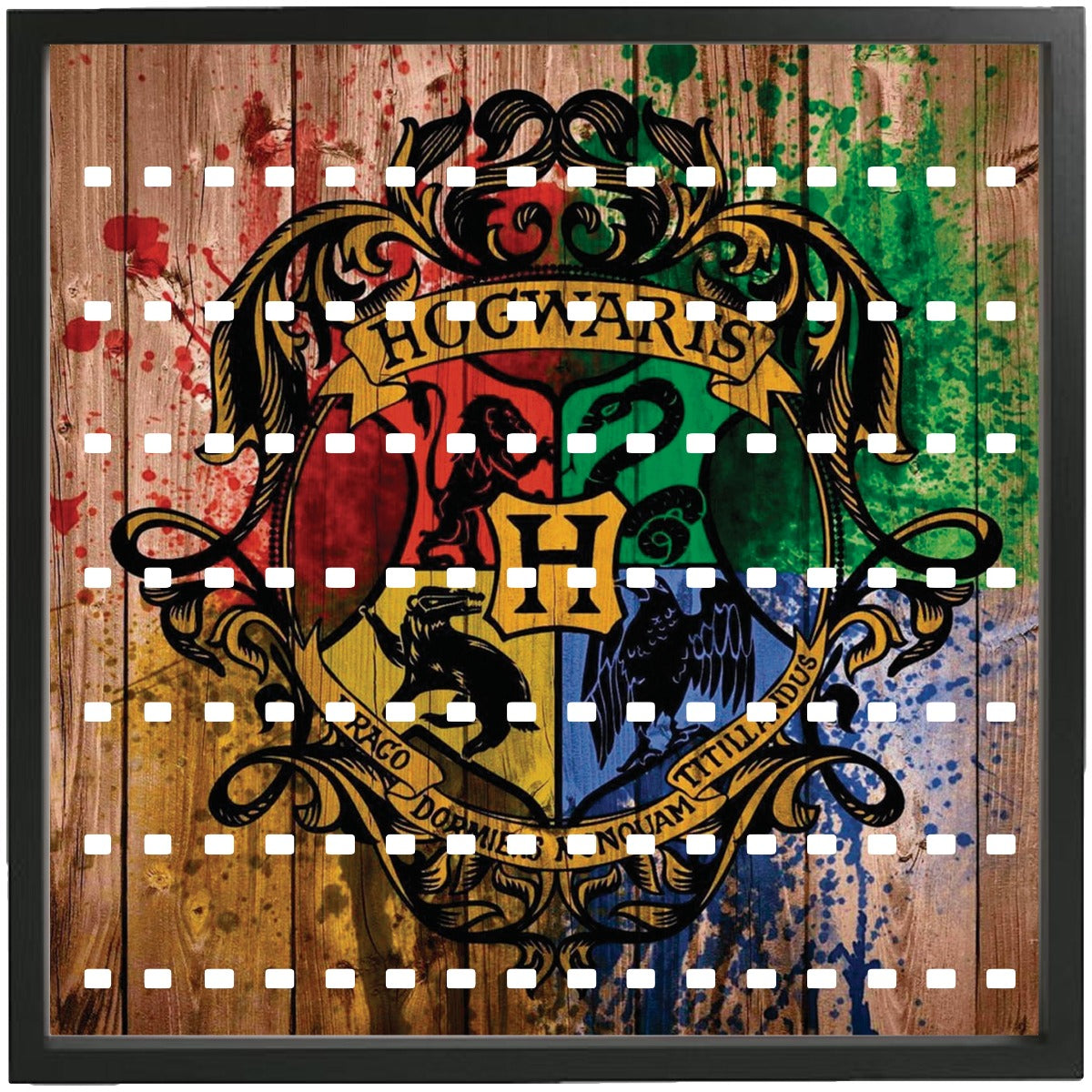 Hogwarts Houses Display Frame for LEGO® Harry Potter Minifigures - Perfect for Collectors & Home Decor - Showcase Your LEGO® Minifigures in Style