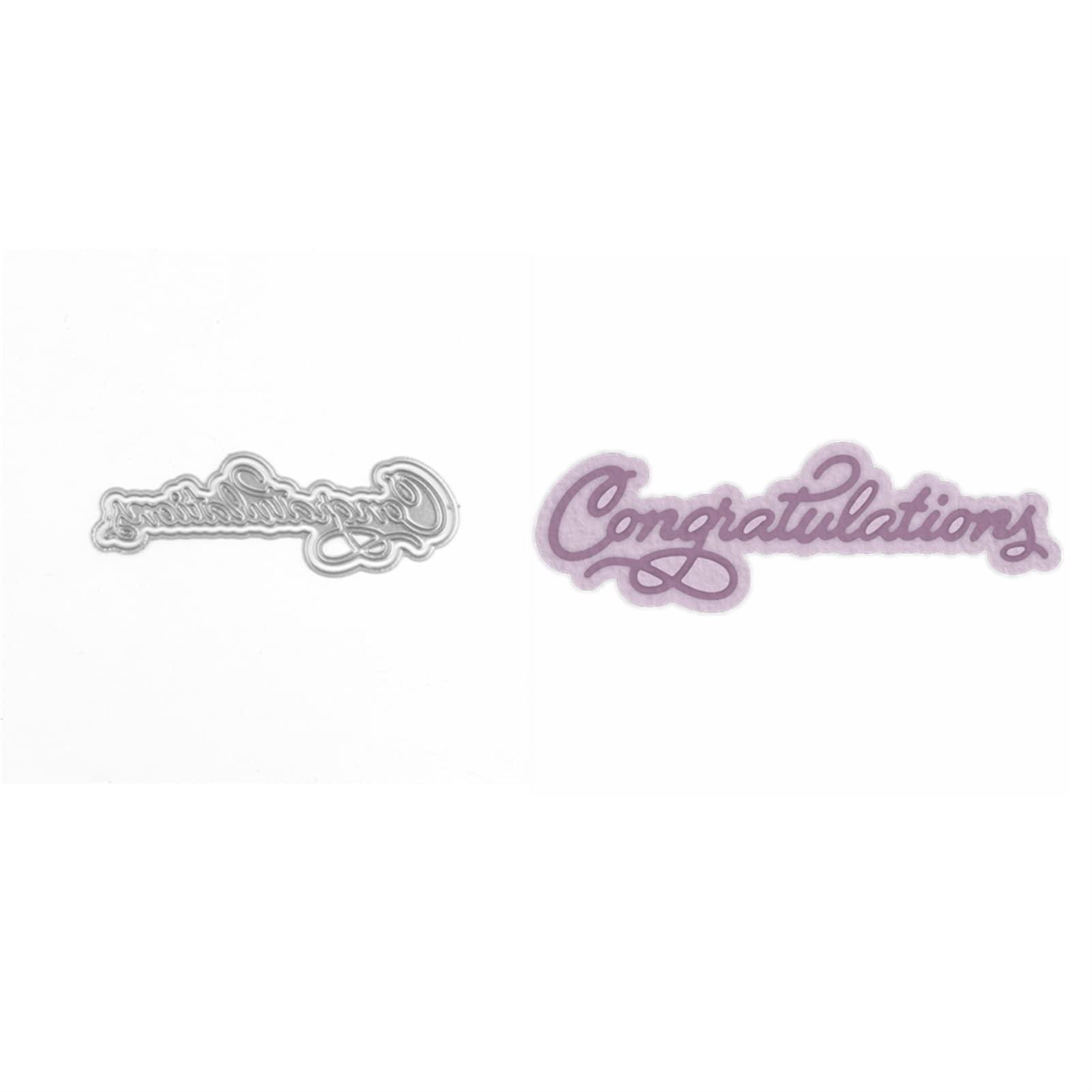 Briartw Congratulations Cutting Dies Set - DIY Card Making, Scrapbooking, Embossing Stencil Tool for Paper Crafts, Photo Albums & Decorations | Perfect for Greeting Cards, Wedding Invitations & Memory Books