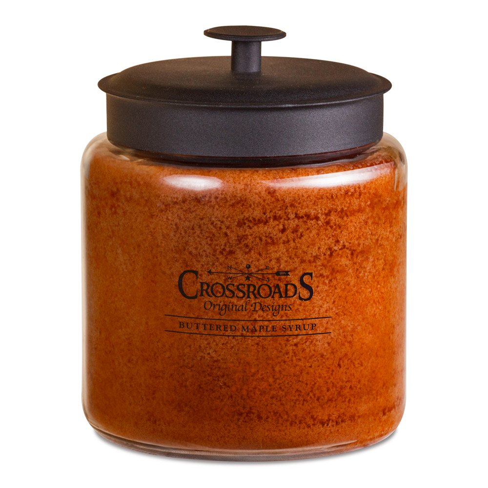 Premium Crossroads Buttered Maple Syrup Scented 4-Wick Candle - 96oz Large Jar Candle for Home, Relaxation & Cozy Fall Decor - Perfect for Living Room, Bedroom & Gift Giving