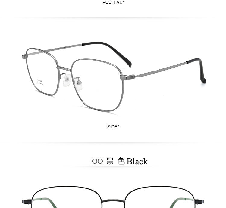 Bclear Men's Full Rim Titanium Alloy Eyeglasses ZT1124 - Lightweight Durable Glasses for Work, Reading & Driving