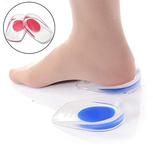 SHNMN Gel Heel Cups for Pain Relief - Silicone Heel Pads for Men & Women - Shock Absorbing Cushion for Heel Spurs, Plantar Fasciitis & Ankle Support (1 Pair) - Perfect for Running, Walking & Work Shoes