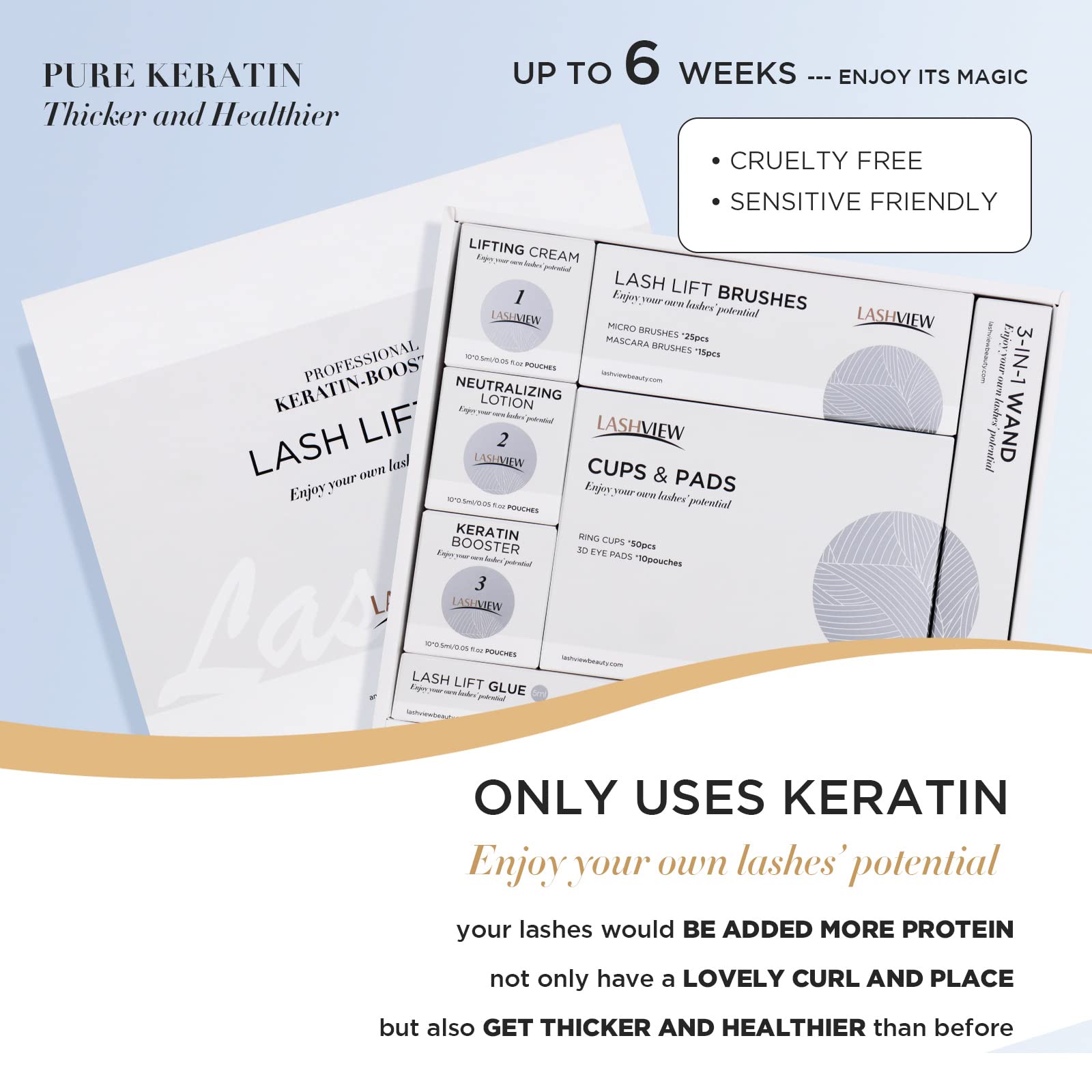 Professional LASHVIEW Lash Lift Kit - Semi-Permanent Eyelash Perming & Curling Set with Liquid Solution (10 Uses) | Salon-Quality DIY Eyelash Wave Lift Extension for Natural Volume & Curl | Perfect for Home Use, Bridal Makeup & Special Occasions