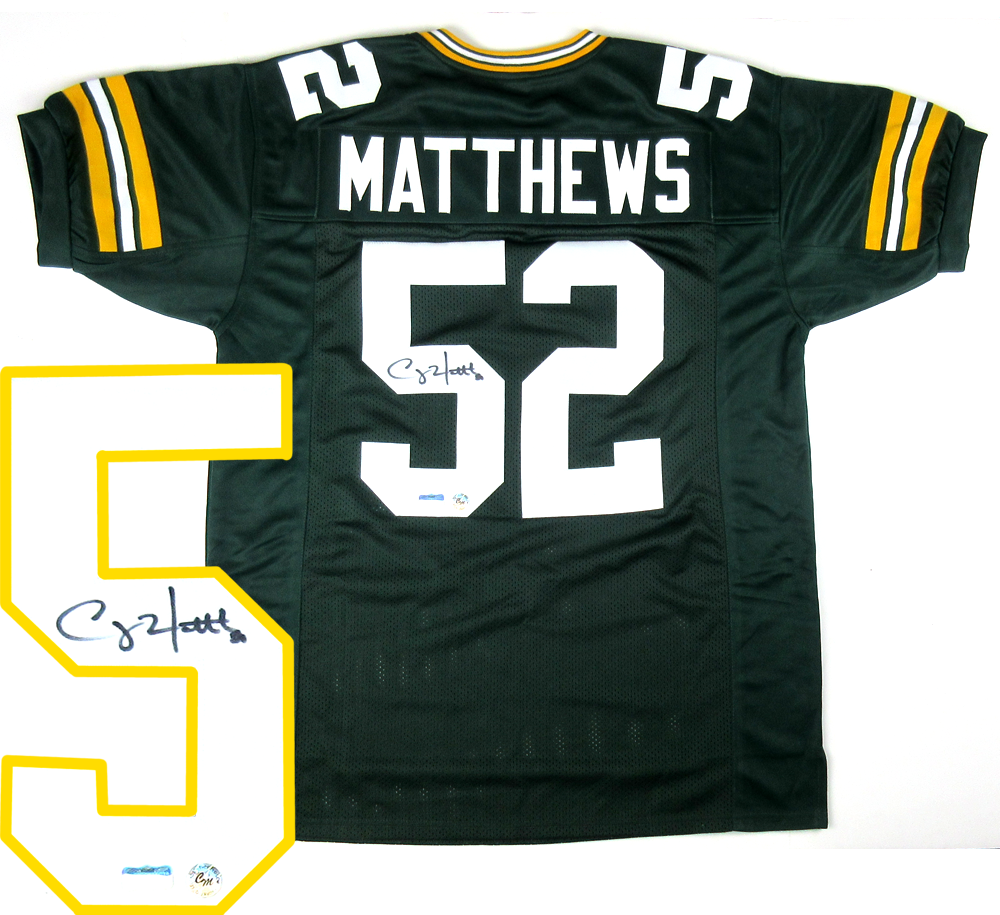 Clay Matthews Autographed Green Bay Packers Jersey - Official NFL Football Jersey with COA - Perfect for Game Day, Collectors & Sports Memorabilia Fans