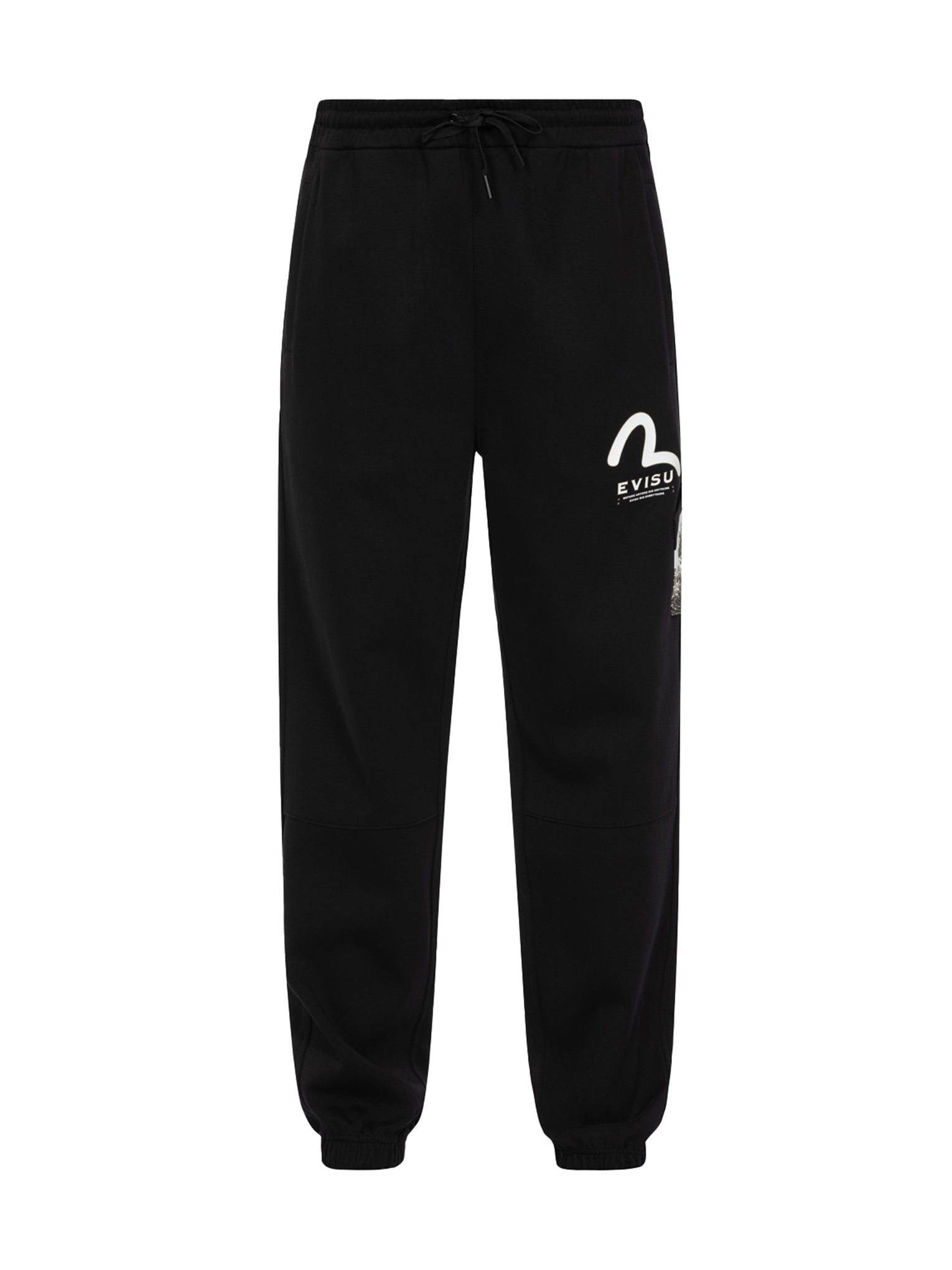 Multi-Pocket Logo Print Loose Fit Sweatpants for Men & Women - Comfortable Casual Joggers for Gym, Lounge & Outdoor Activities