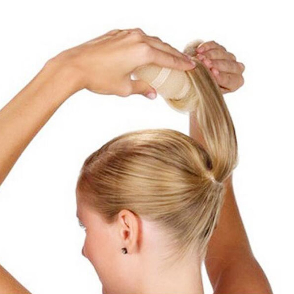 Lightweight Comfortable Sponge Hair Bun Maker - Hair Styling Tool for Women (2-Pack, Beige) | Perfect for Updos, Ponytails & Everyday Hairstyles