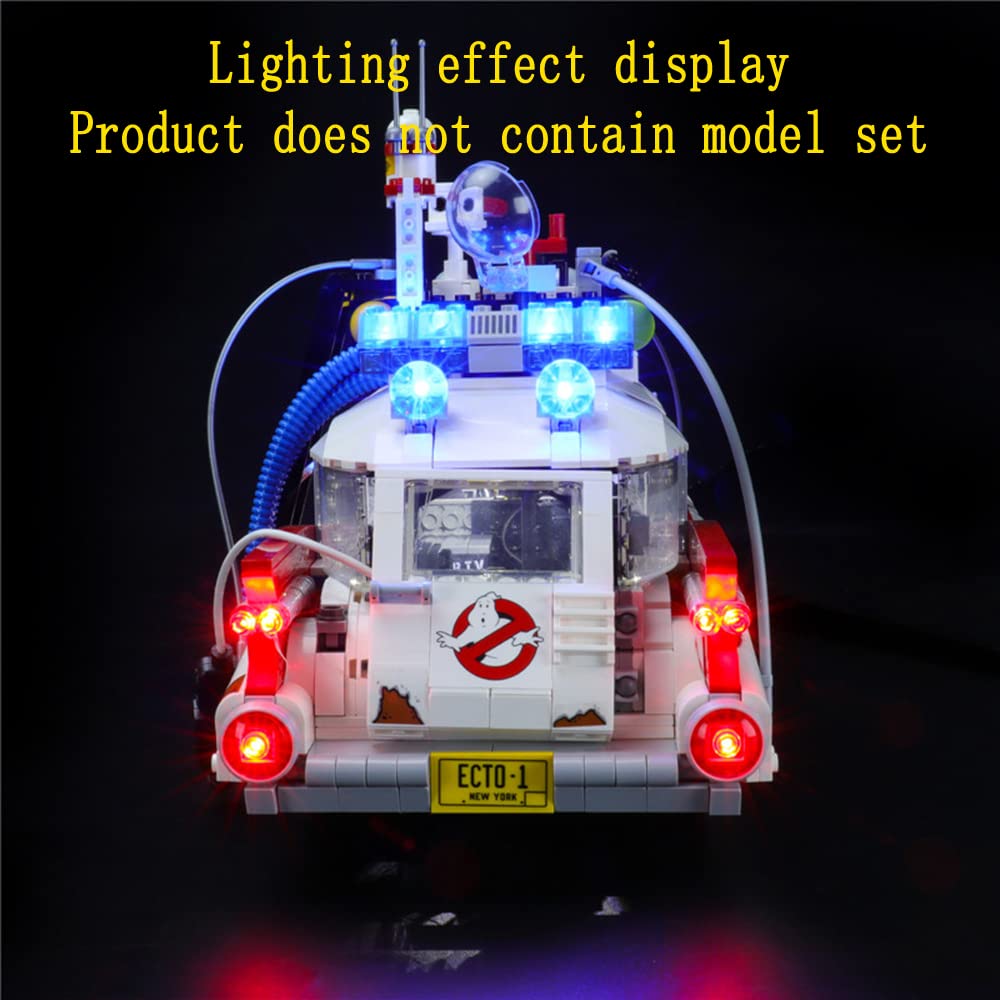 GEAMENT LED Light Kit for Lego Ghostbusters ECTO-1 10274 Creator Set - Compatible with ECTO-1 Model (Building Blocks Not Included) - Perfect for Display, Collectors and DIY Lighting Projects