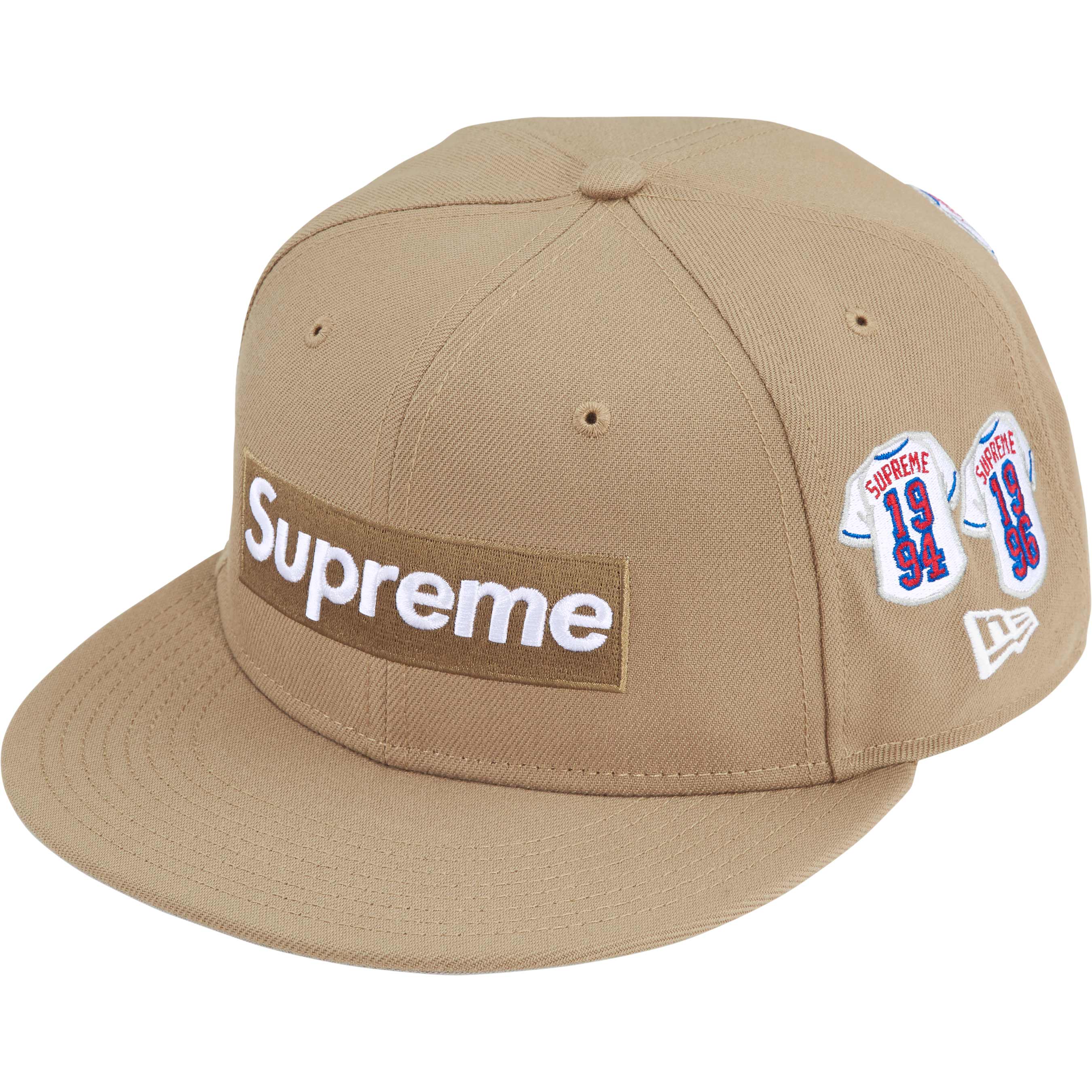 Supreme Box Logo New Era Khaki Jersey - Streetwear Fashion Hoodie for Men & Women | Perfect for Urban Style, Hip Hop Outfits and Casual Wear