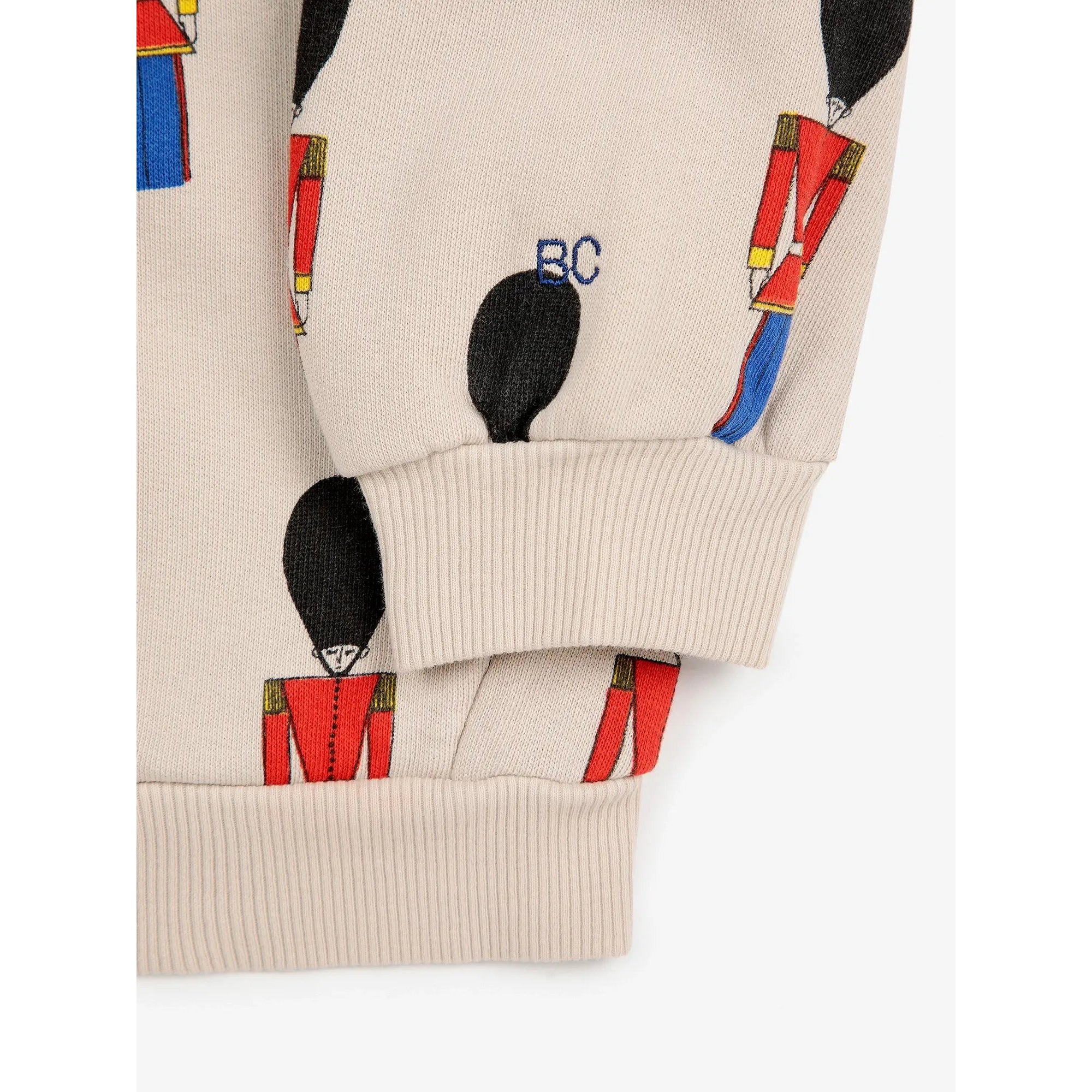 Bobo Choses Little Tin Soldiers Zip-Up Hoodie for Kids - Light Brown | Cozy & Stylish Outerwear for Playdates & Outdoor Adventures