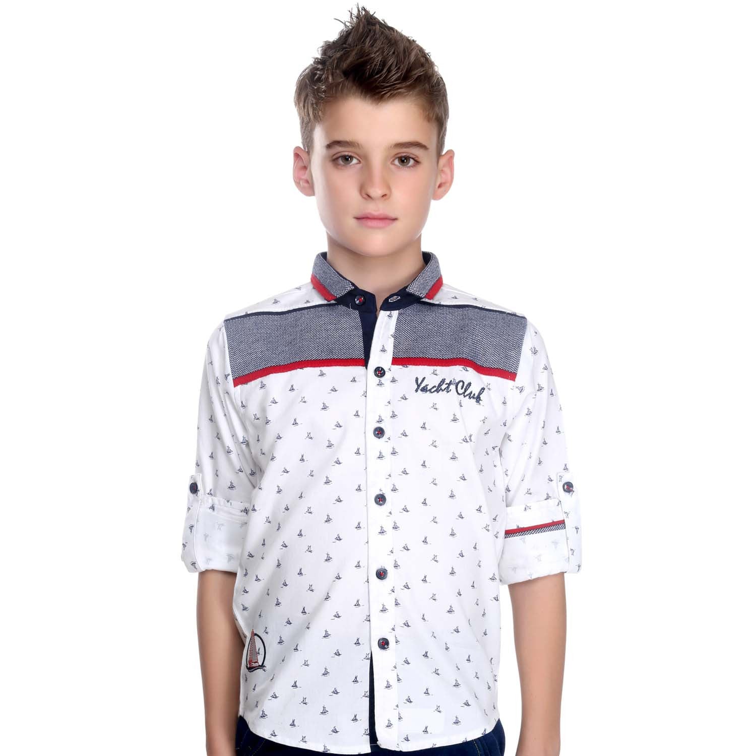 MashUp Print Mania White Yacht Print Shirt - Stylish Nautical Fashion for Men, Casual Wear & Summer Outfits