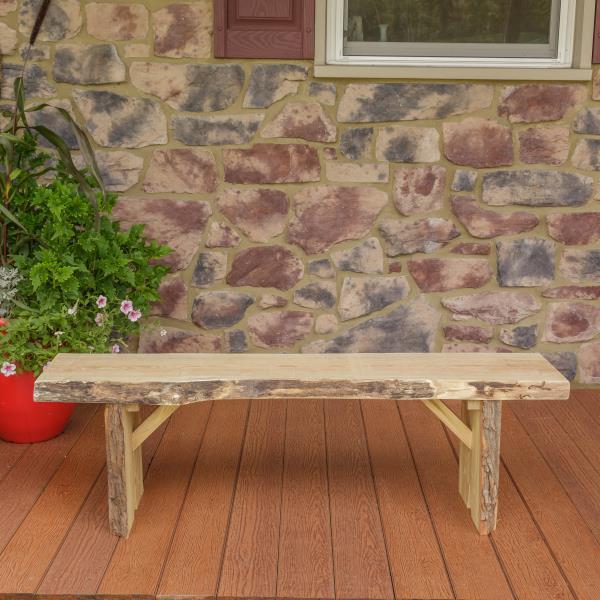 Wildwood Bench by A L Furniture - Rustic Wooden Entryway Bench for Hallway, Bedroom, or Outdoor Patio Seating
