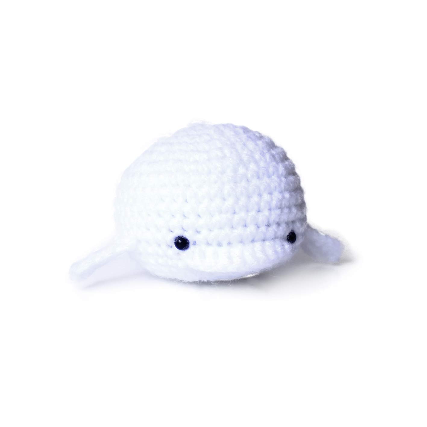 Handmade Crochet Amigurumi Beluga Whale Stress Ball - Squeeze Toy for Anxiety Relief & Stress Therapy | Cute Desk Decor, Office Gift, Sensory Fidget Toy for Adults & Kids