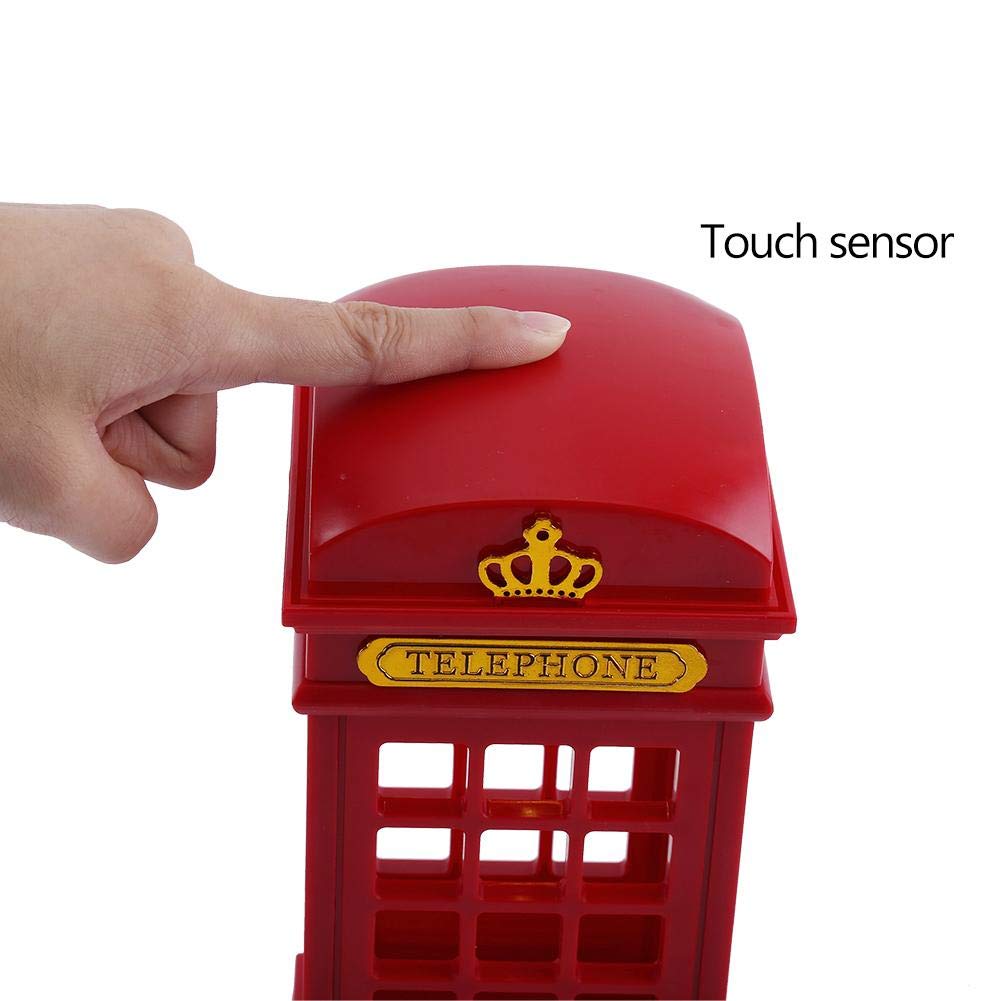 Retro Telephone Booth Night Light - Dimmable Touch Sensor LED Desk Lamp, Warm Yellow Light for Nursery, Living Room & Bedroom | Perfect for Kids' Rooms, Home Decor & Cozy Ambiance