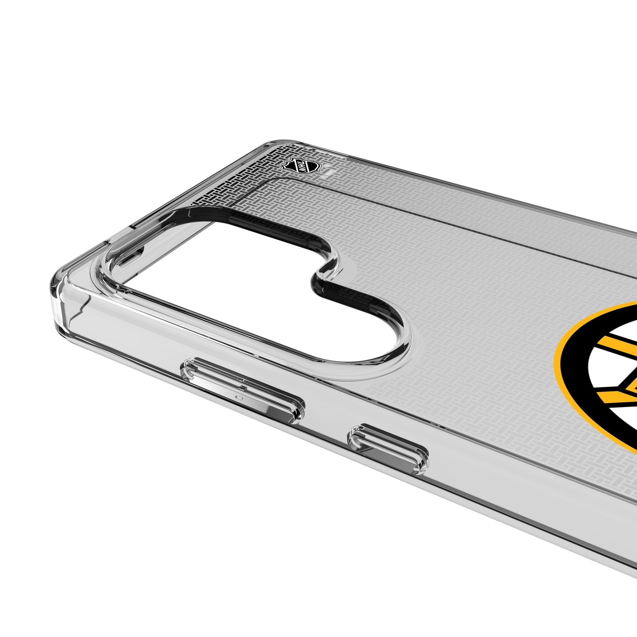 Boston Bruins Linen Clear Phone Case for Samsung Galaxy - Durable Protective Cover with Team Logo - Perfect for Fans, Game Days & Everyday Use