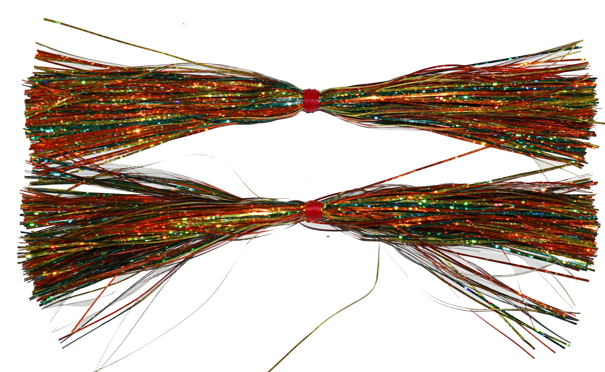 8 Pre-Tied Flashabou Tails - 2 Pack for Fly Fishing, Bass Fishing & Trout Fishing Lures - Perfect for Streamers, Jigs & Saltwater Flies