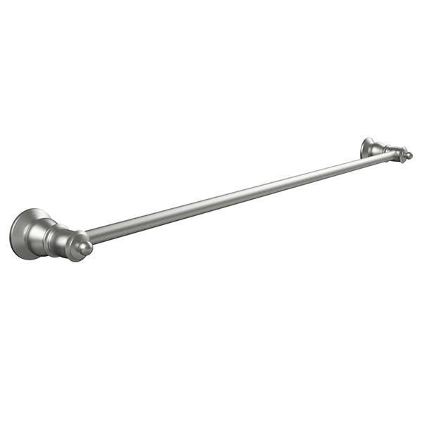 Fienza 81001BN Lillian Single Towel Rail 810mm - Brushed Nickel Bathroom Towel Holder for Modern & Luxury Home Decor - Perfect for Bathroom, Spa, or Hotel Use