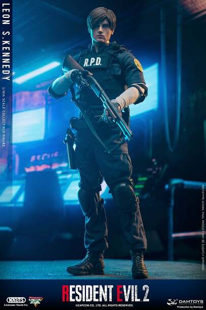 Damtoys 1/6 Scale Resident Evil 2 RE2 Leon S. Kennedy Action Figure DMS030 - Collectible Model for Horror Game Fans & Display