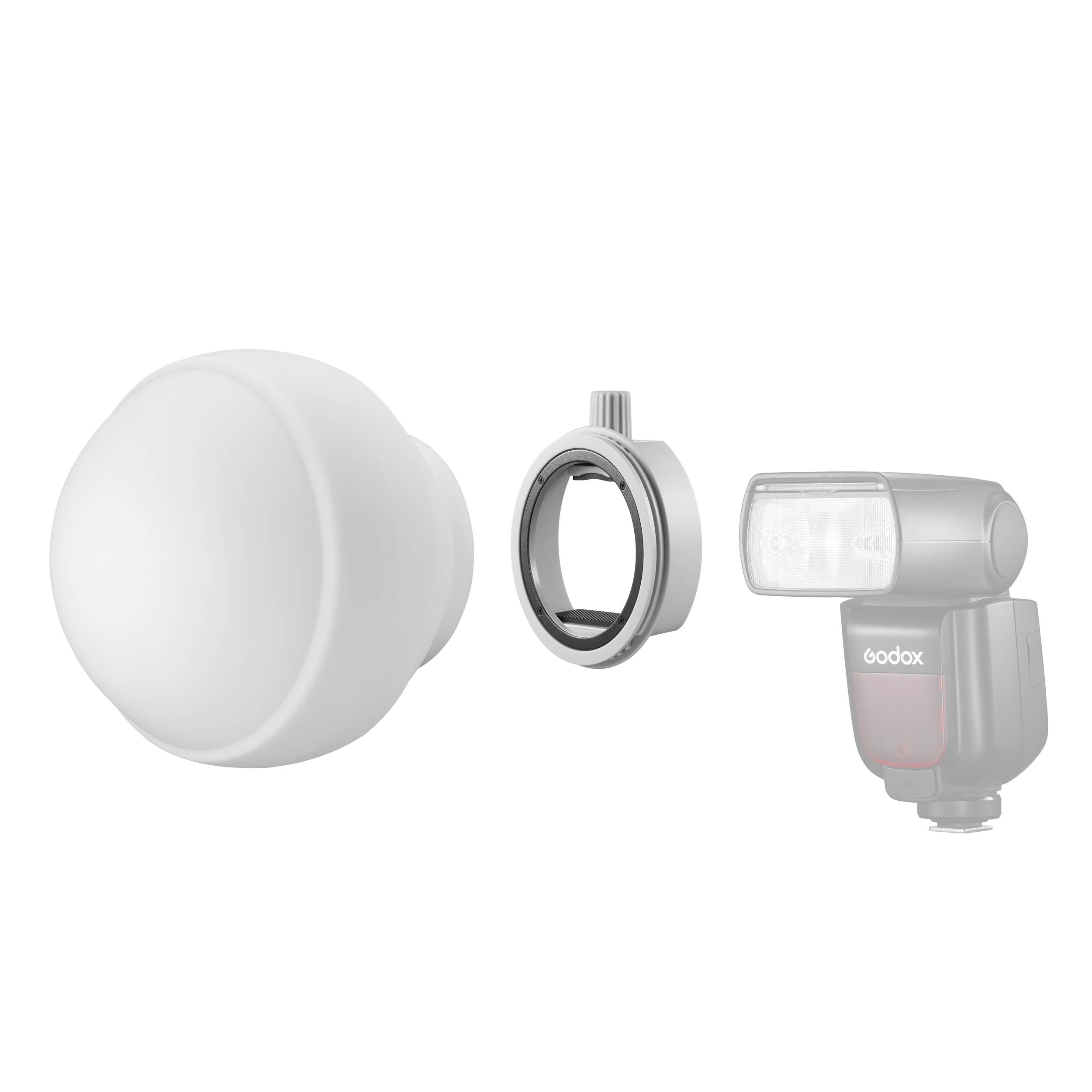 ML CD15 Silicone Rubber Omni-Directional Diffusion Sphere - Professional Lighting Accessory for Photography, Videography & Studio Lighting (Weatherproof & Durable) - Perfect for Soft Light Diffusion in Portraits, Product Shots & Film Sets