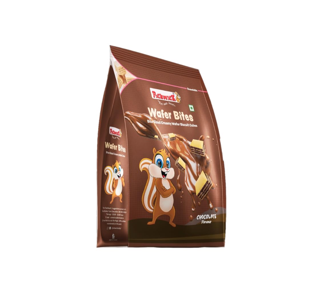 Pickwick Bite-Sized Creamy Chocolate Wafer Biscuit Cubes - Crispy Creamy Snacks for Kids & Adults - Combo Pack (120g x 3) | Perfect for Office Snacks, School Lunches & Tea Time Treats