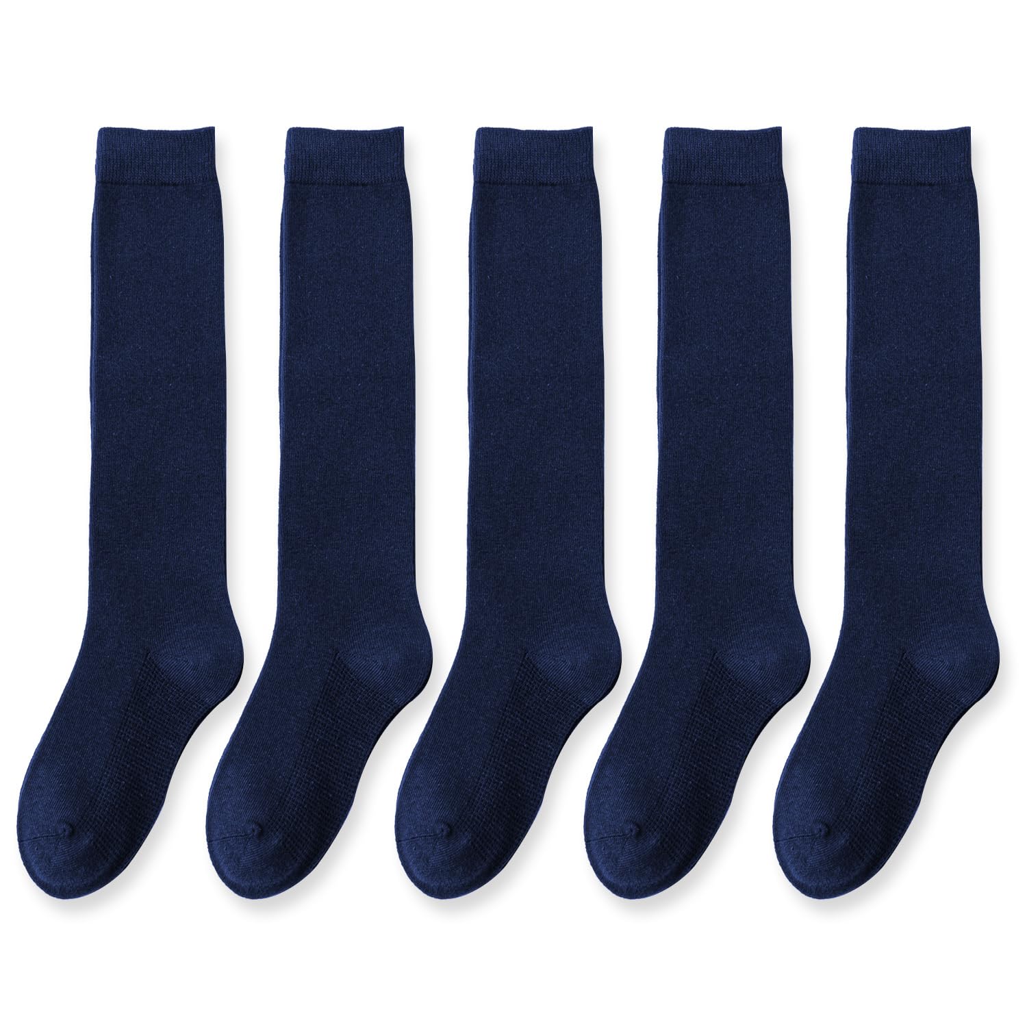 EPEIUS Girls & Boys Knee High Socks - 3/5 Pack Seamless Cotton School Uniform Socks for Kids - Over The Calf Socks for School, Sports & Daily Wear