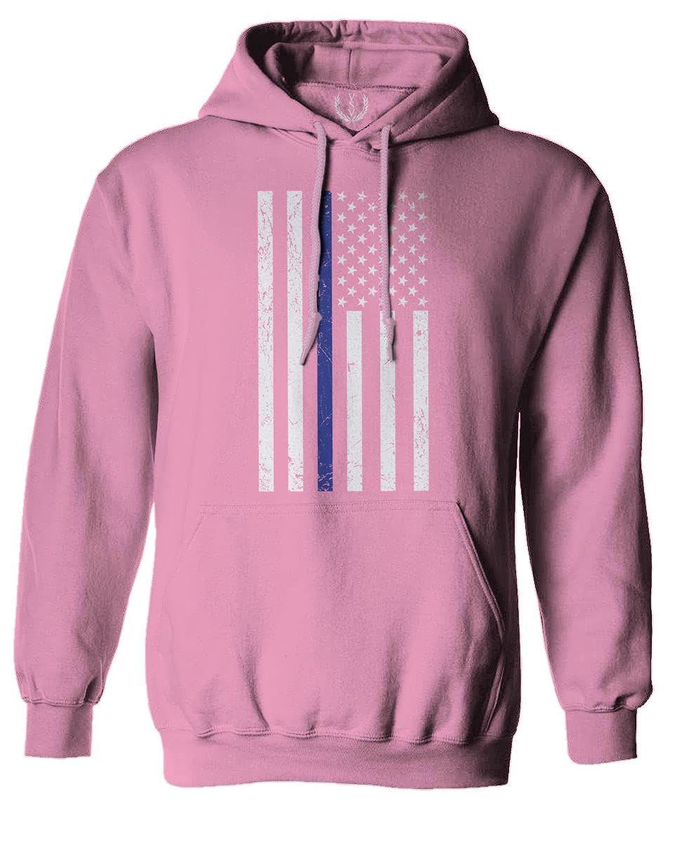 Blue Lives Matter Thin Line Hoodie - Patriotic American Police Support Big Flag USA - Comfortable & Stylish for Everyday Wear, Outdoor Activities & Showing Support